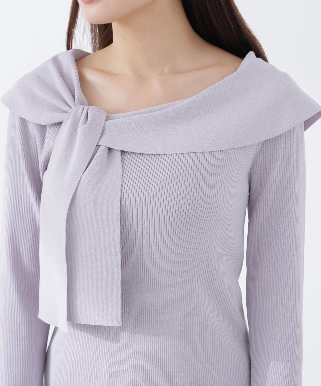 <ウォッシャブル/UV>アシメケープニットトップス