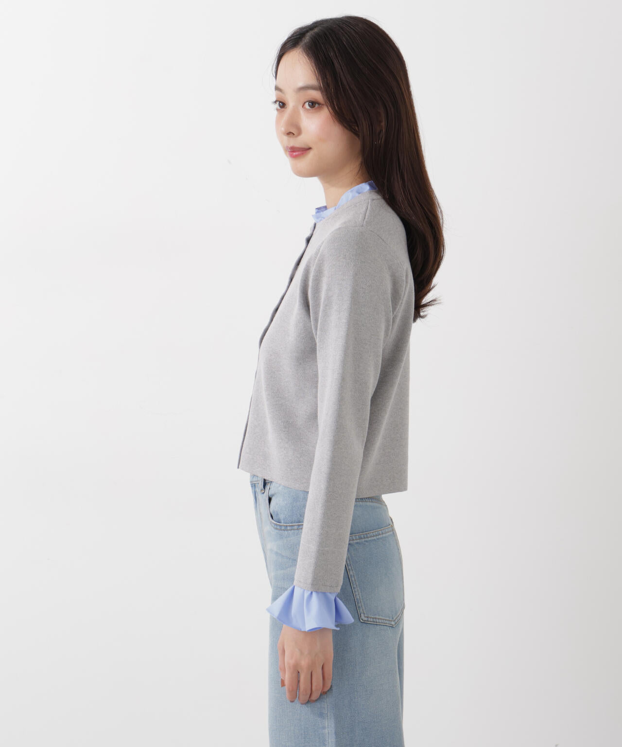 フリルショートカーディガン