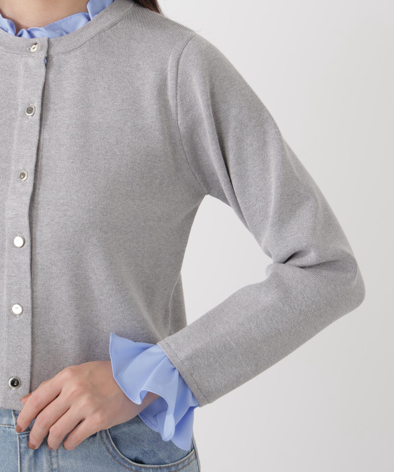 フリルショートカーディガン