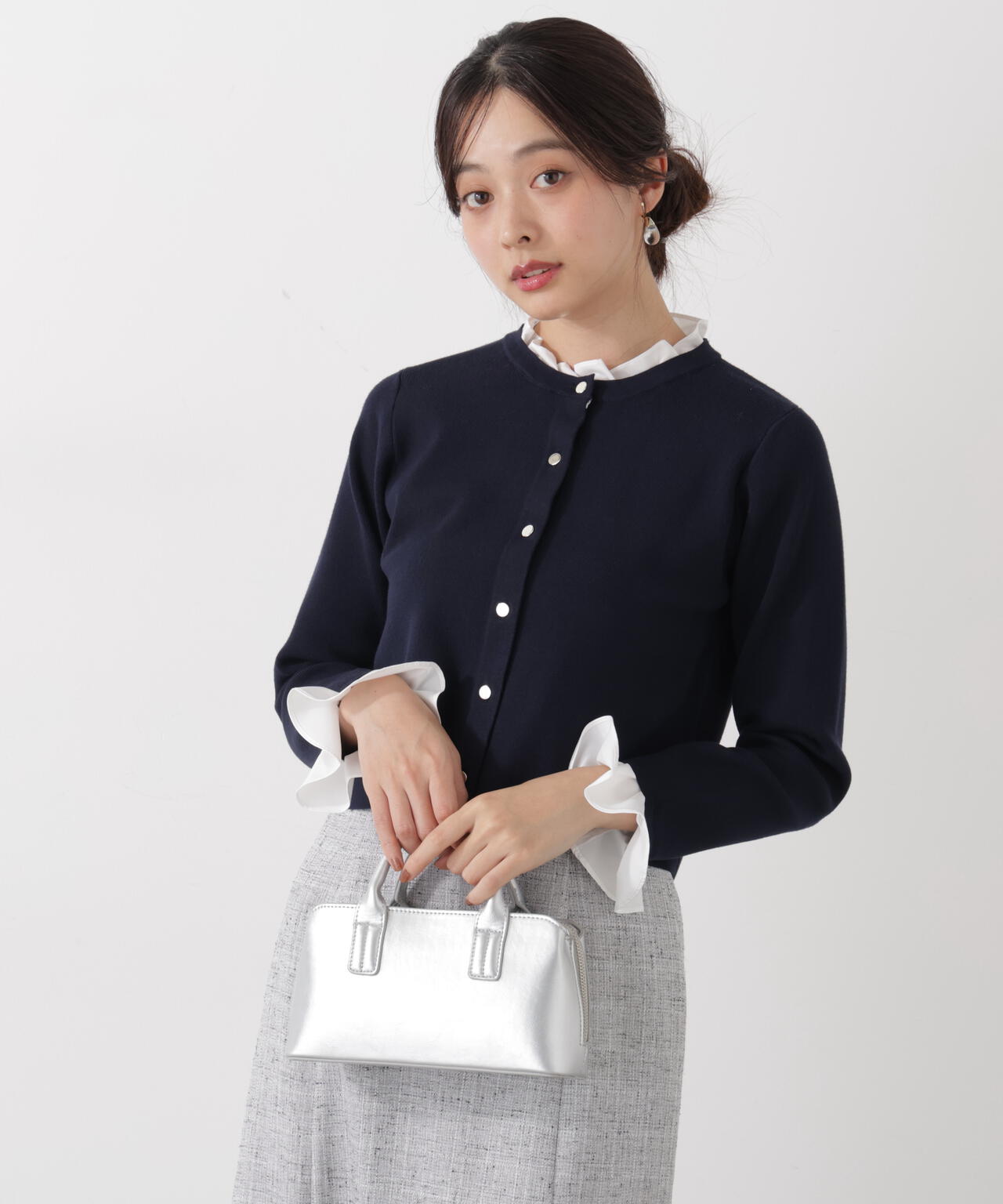 フリルショートカーディガン