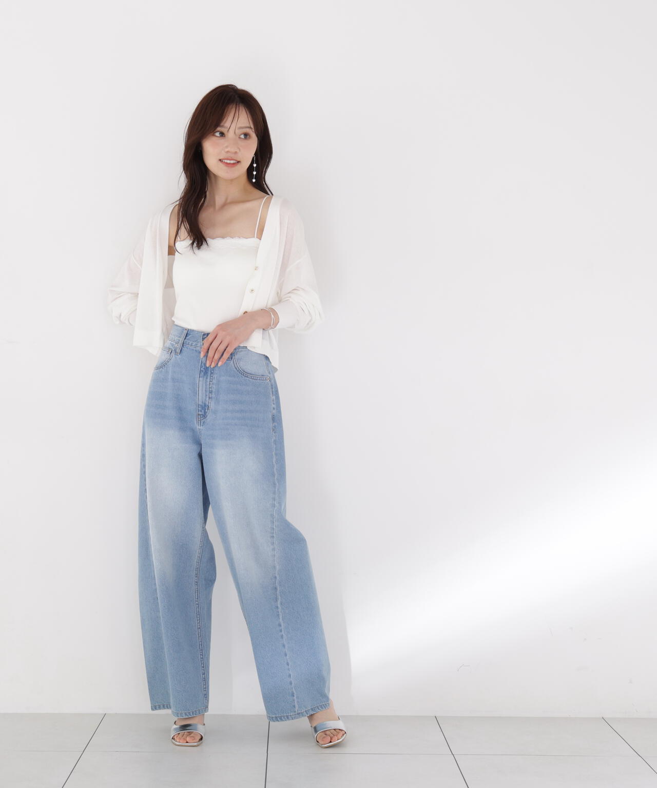 <青島心さん着用><UVカット>シアーカーディガン