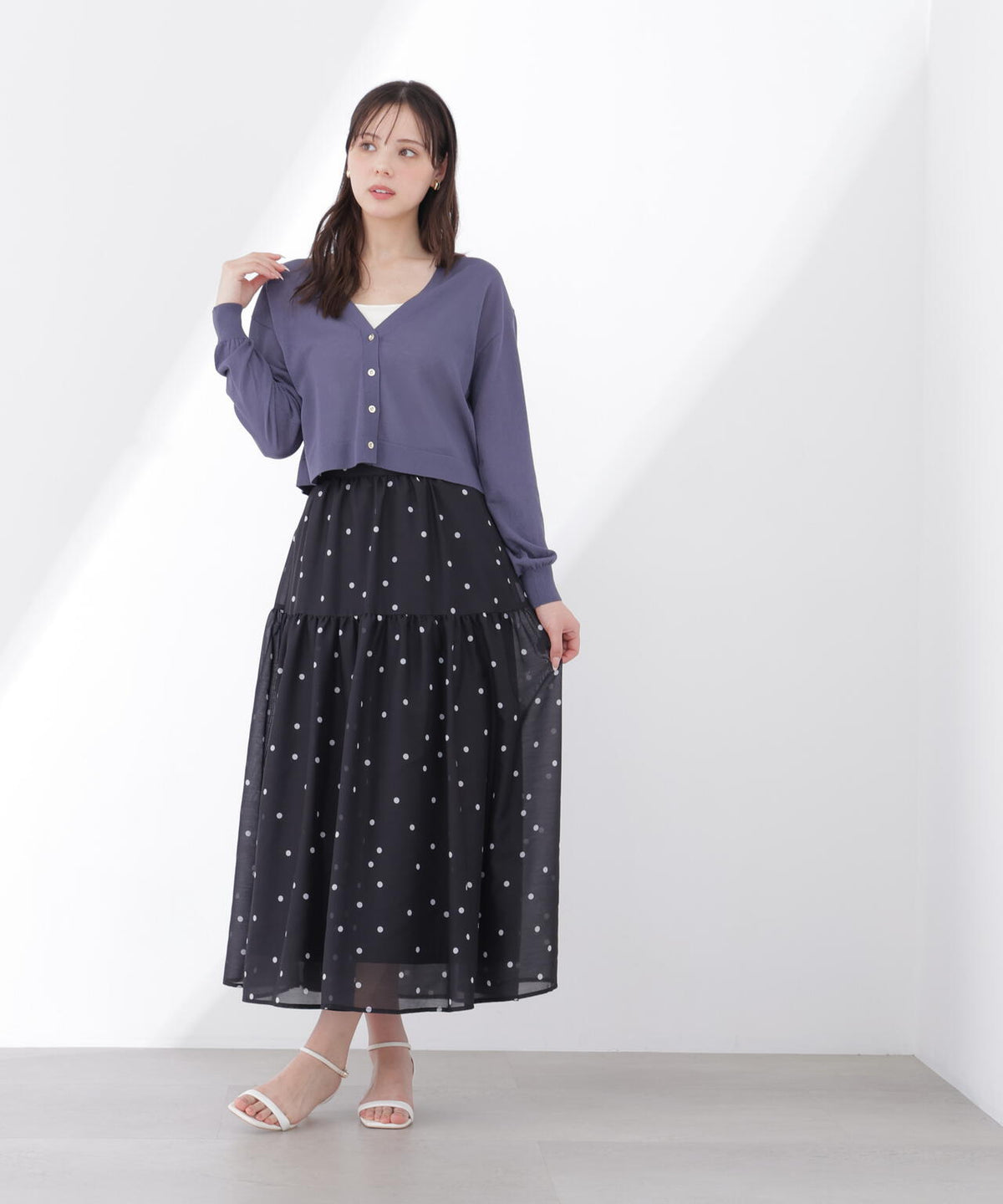 <青島心さん着用><UVカット>シアーカーディガン