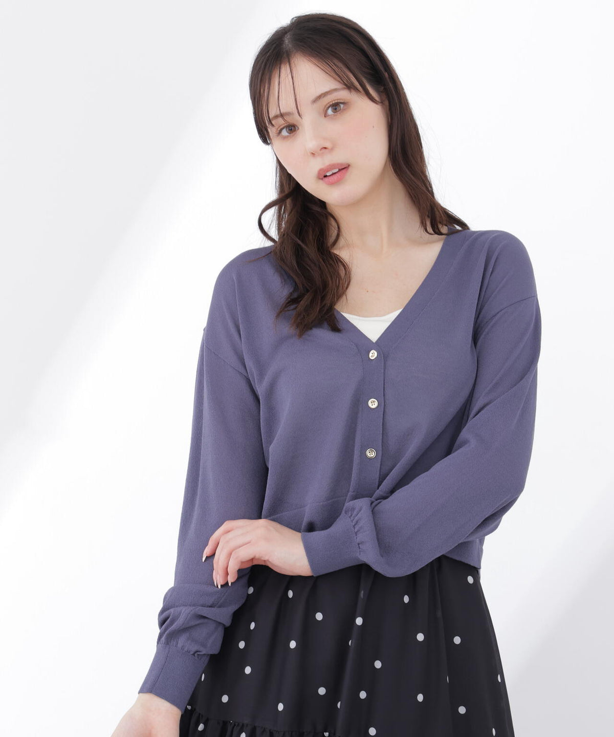 <青島心さん着用><UVカット>シアーカーディガン