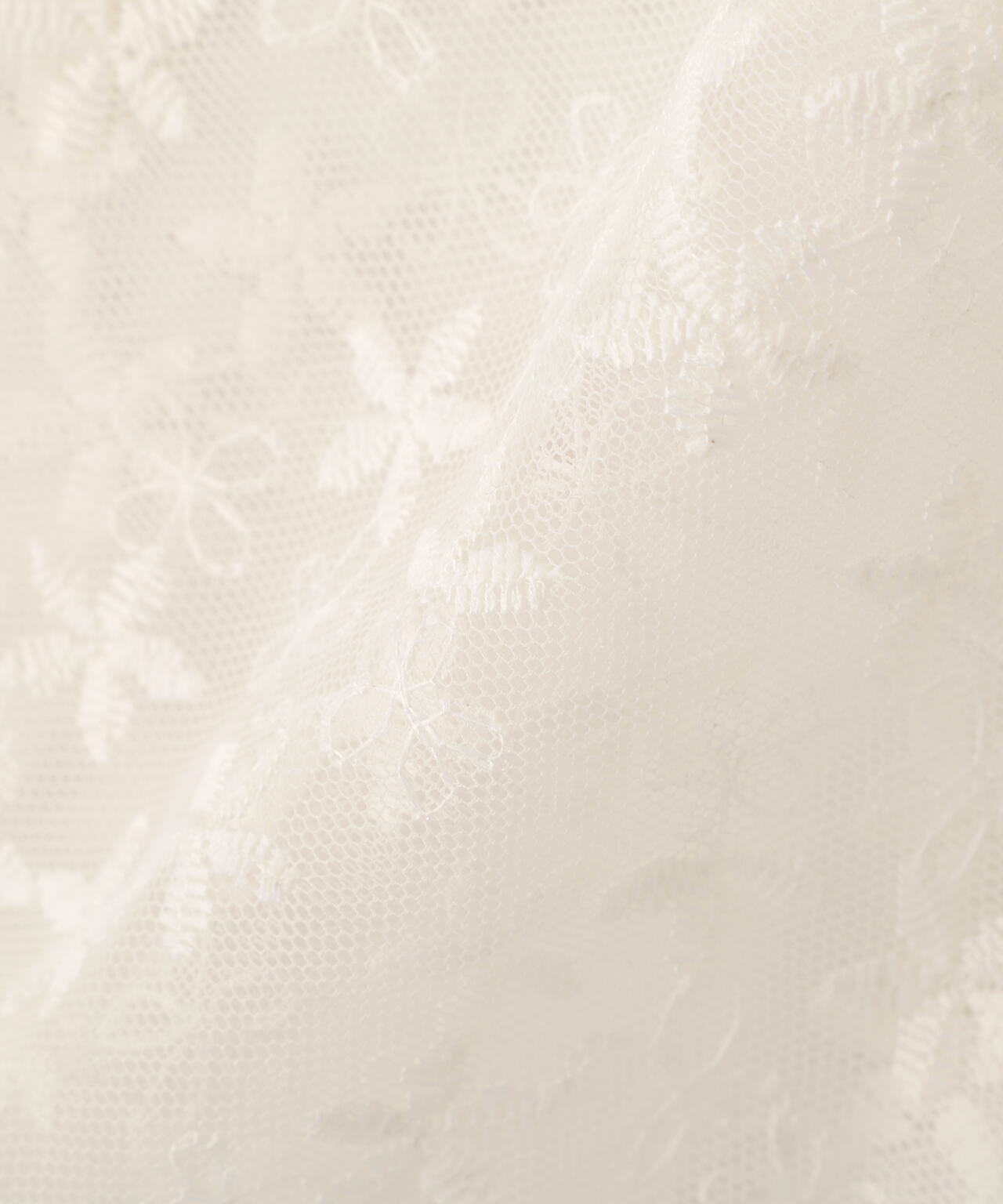 《EDIT COLOGNE》レーススカーフ付きリブニット【ホワイト×ブラックボーダー:official site・ZOZO・一部店舗限定】