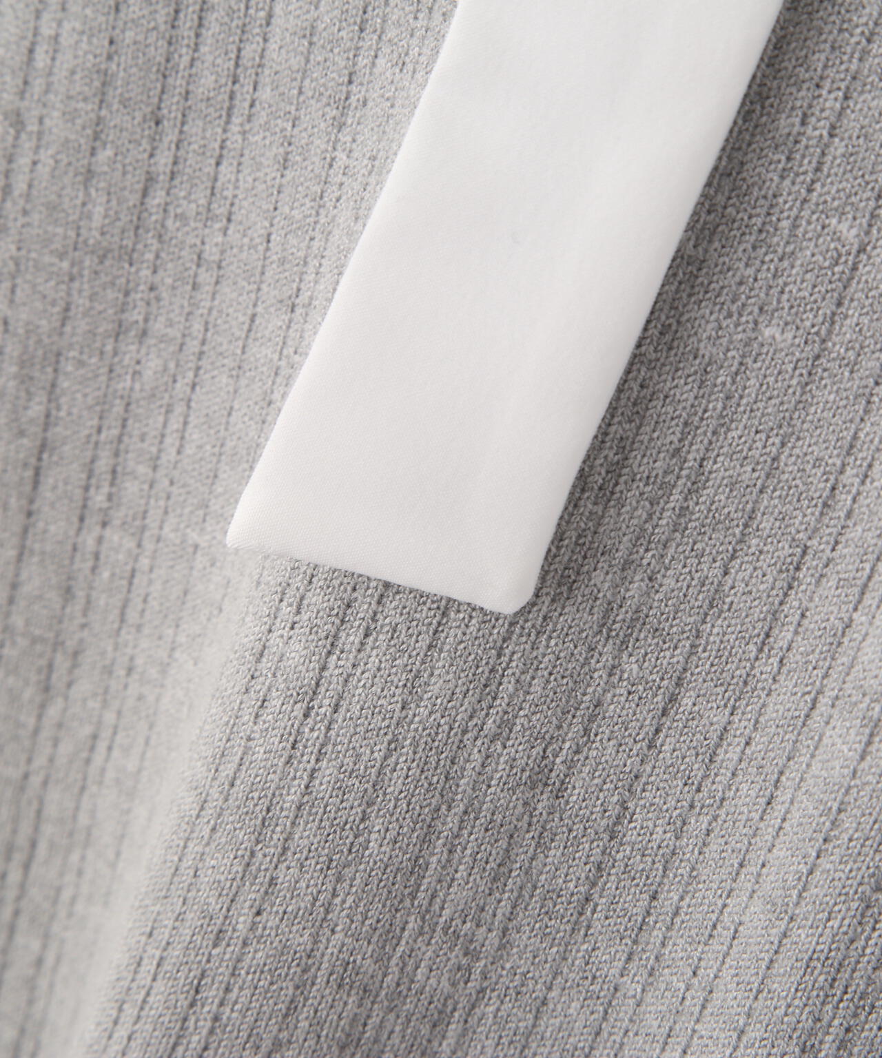 《EDIT COLOGNE》リボンシャツドッキングニット
