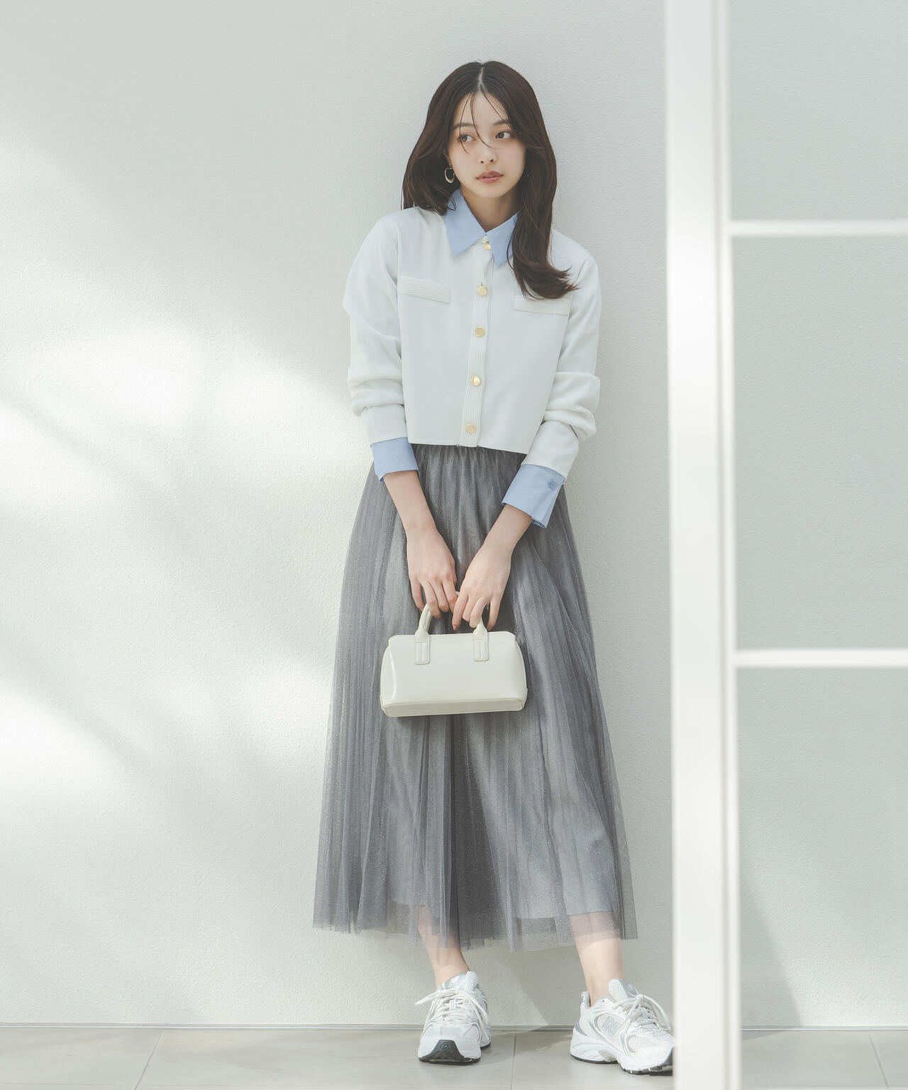 <ウォッシャブル>〈a/mie〉シルク混ニットカーディガン