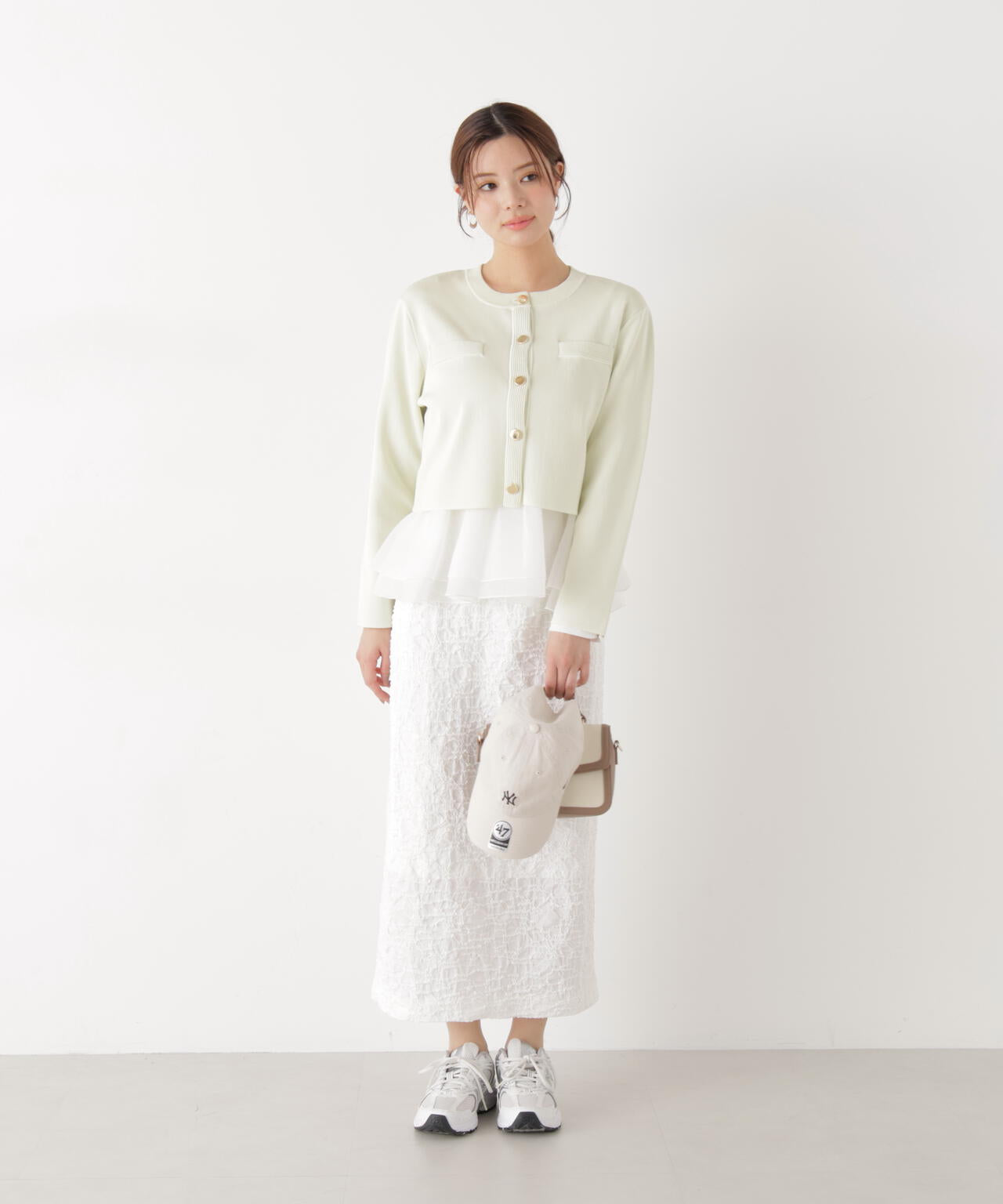 <ウォッシャブル>〈a/mie〉シルク混ニットカーディガン