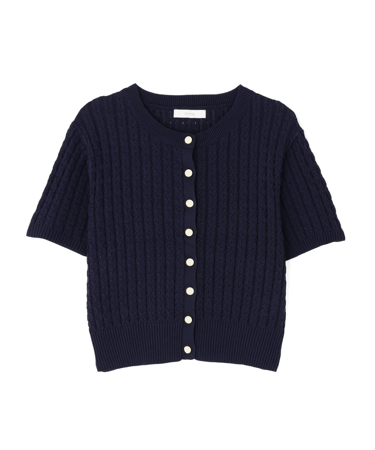 〈a/mie〉シルク混サマーケーブルニット