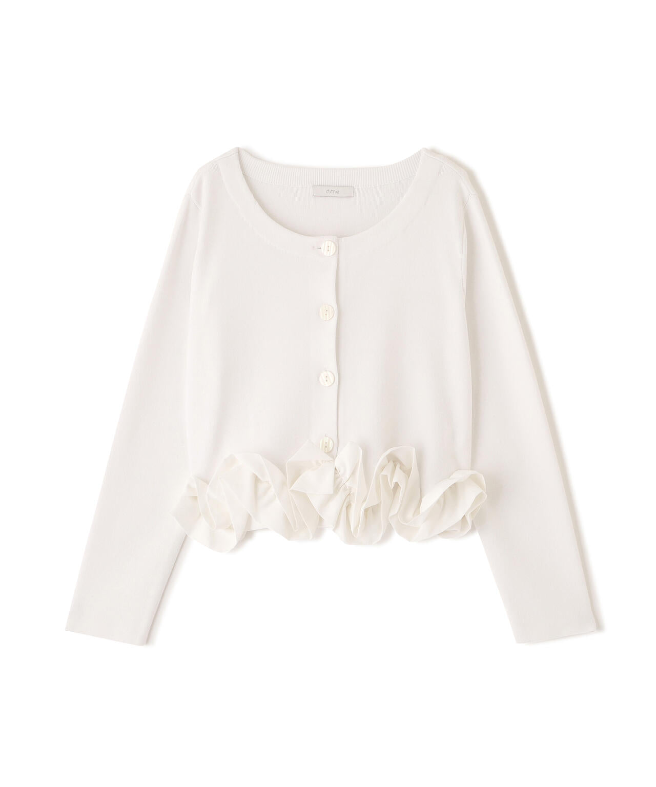 〈a/mie〉ホイップペプラムニット