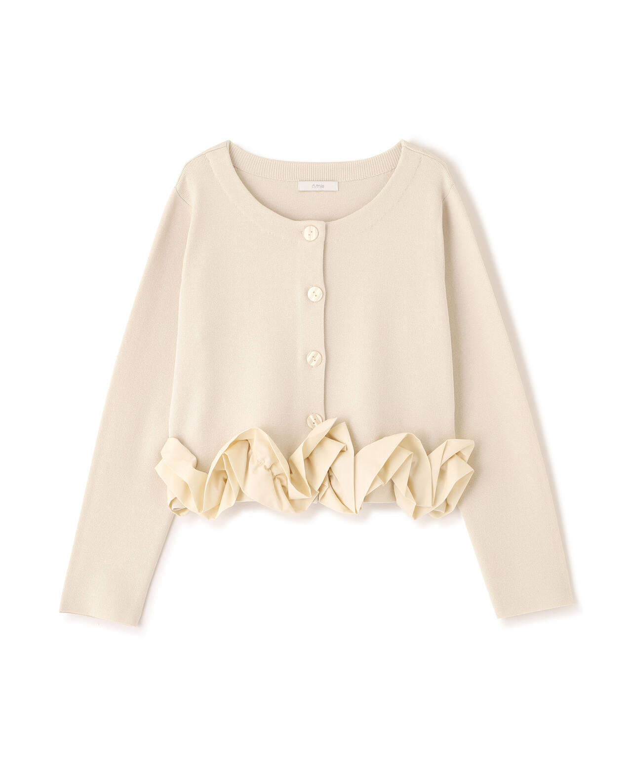 〈a/mie〉ホイップペプラムニット