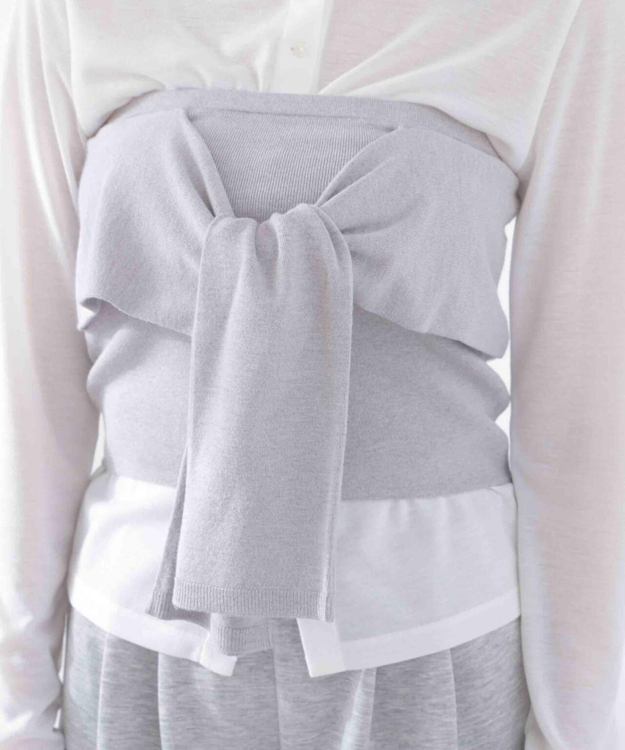 〈a/mie〉リボンニットビスチェ