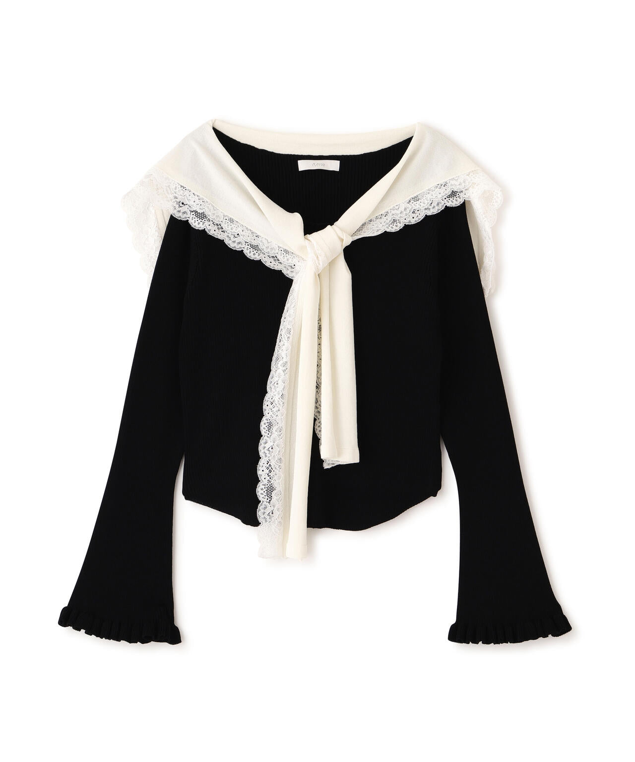 <新津のんさんコラボ>〈a/mie〉セーラーニット