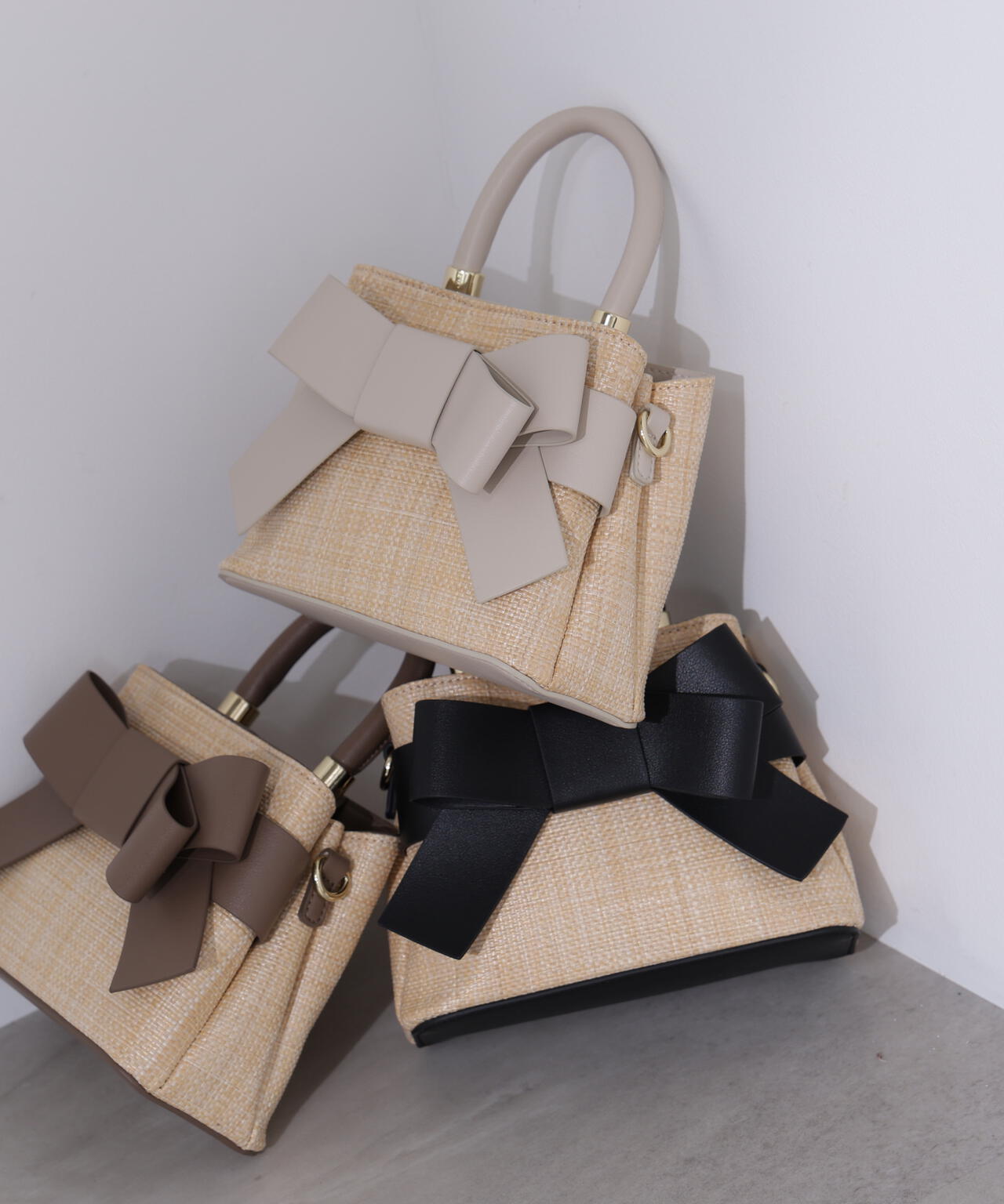 雑材フロントリボンバッグミニ