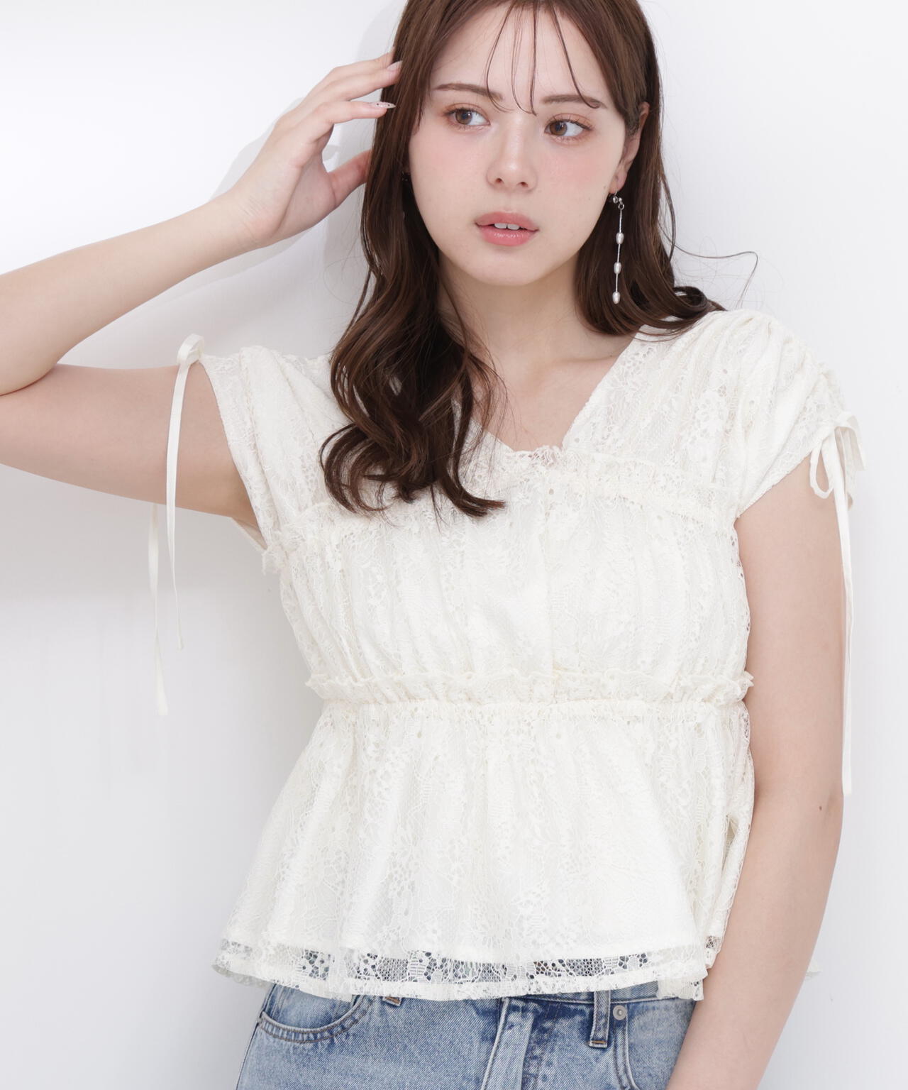 165cm B:82 W:59 H:86 S:25cm 着用サイズ:M