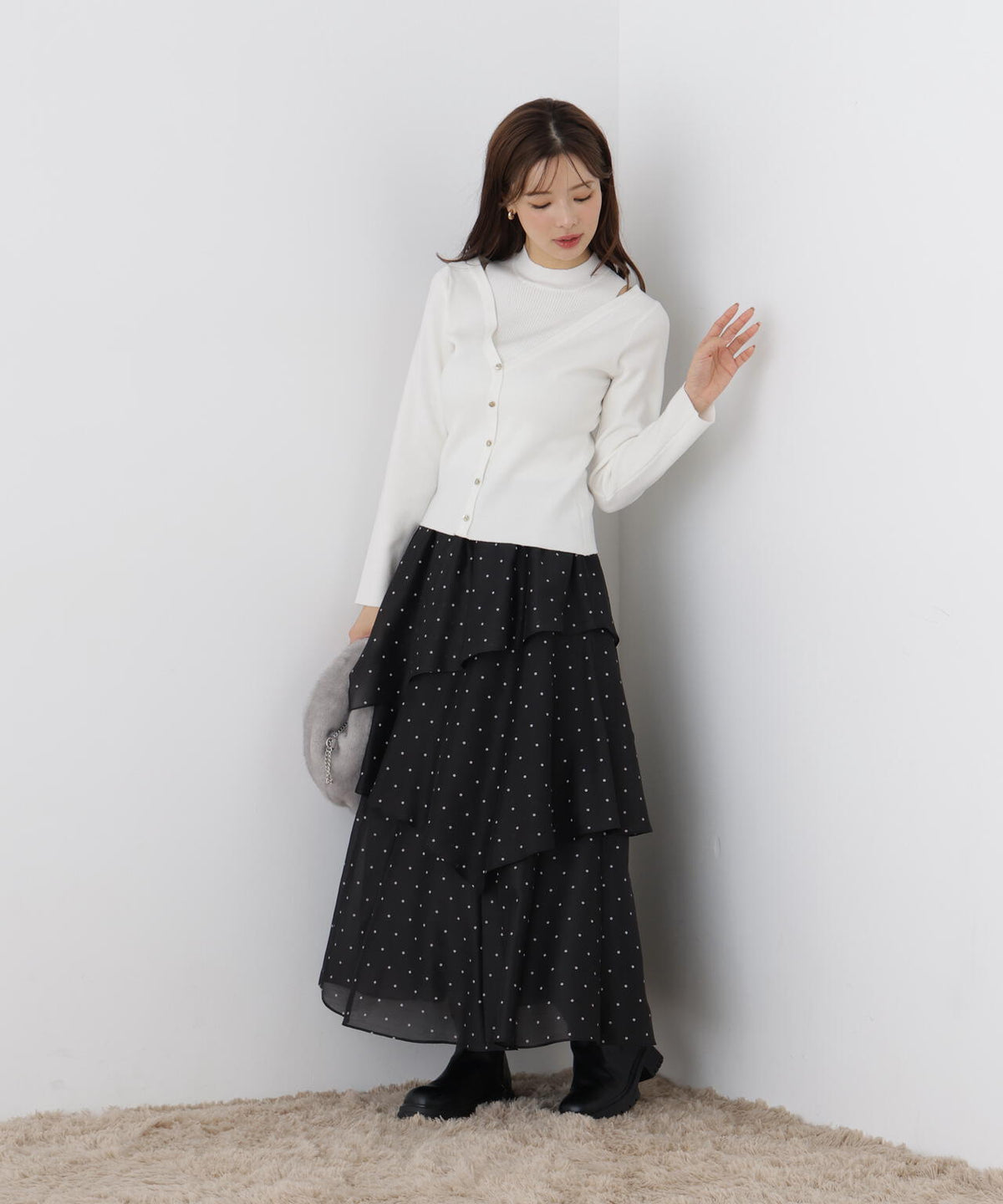 シアードットティアードスカート