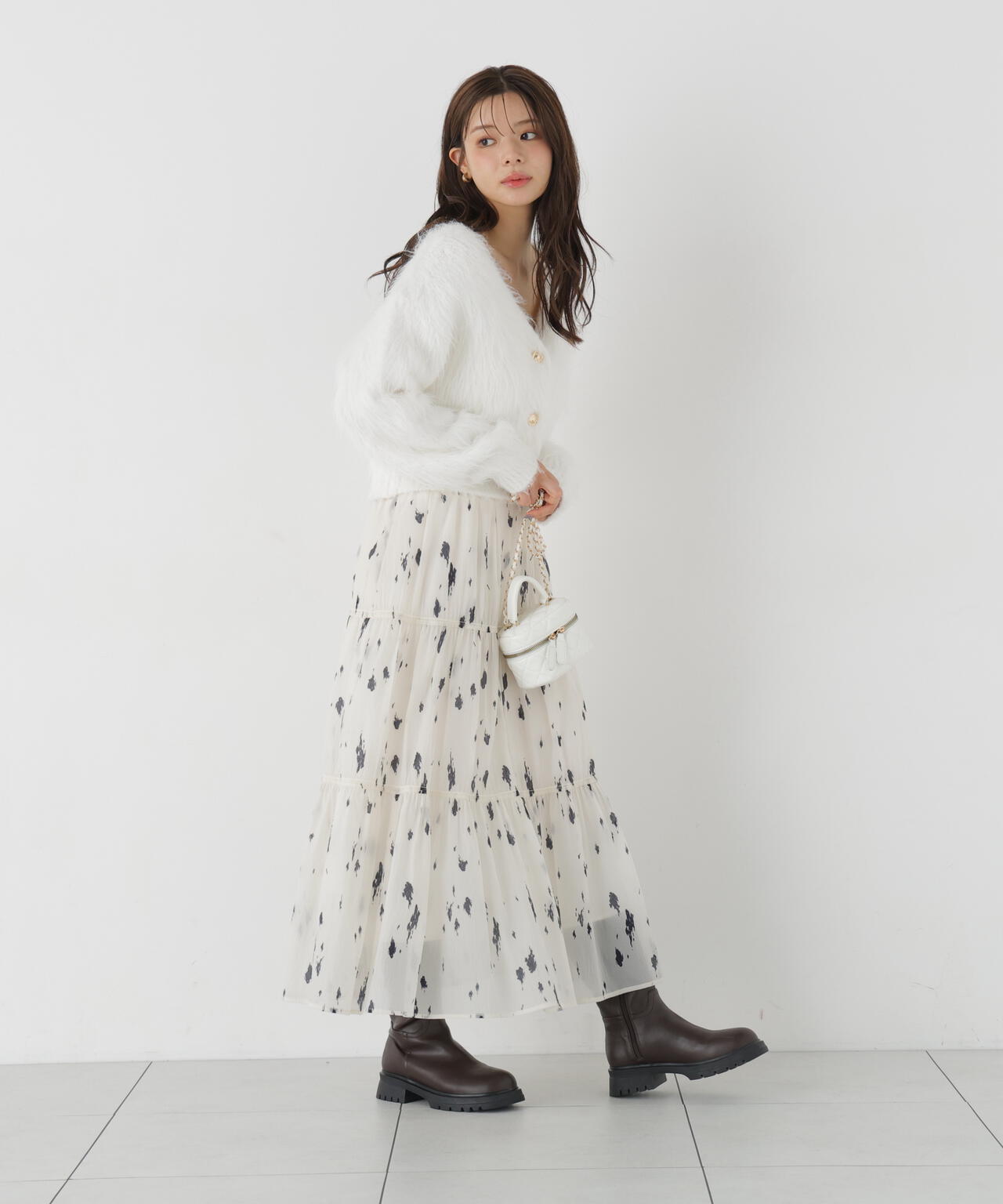 楊柳加工ティアードスカート | PROPORTION BODY DRESSING