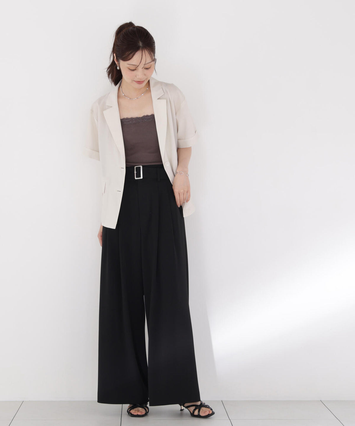 166cm B:78 W:56 H:83 S:24.5cm 着用サイズ:M