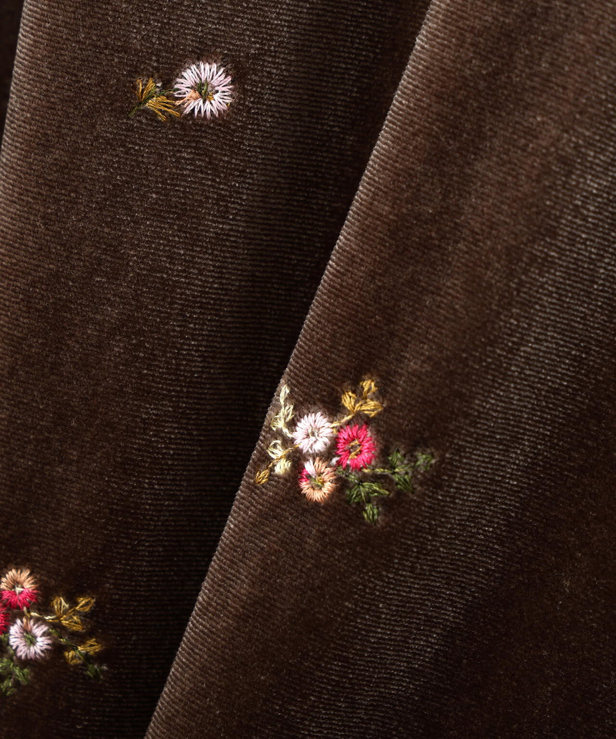ベロア刺繍ワンピース