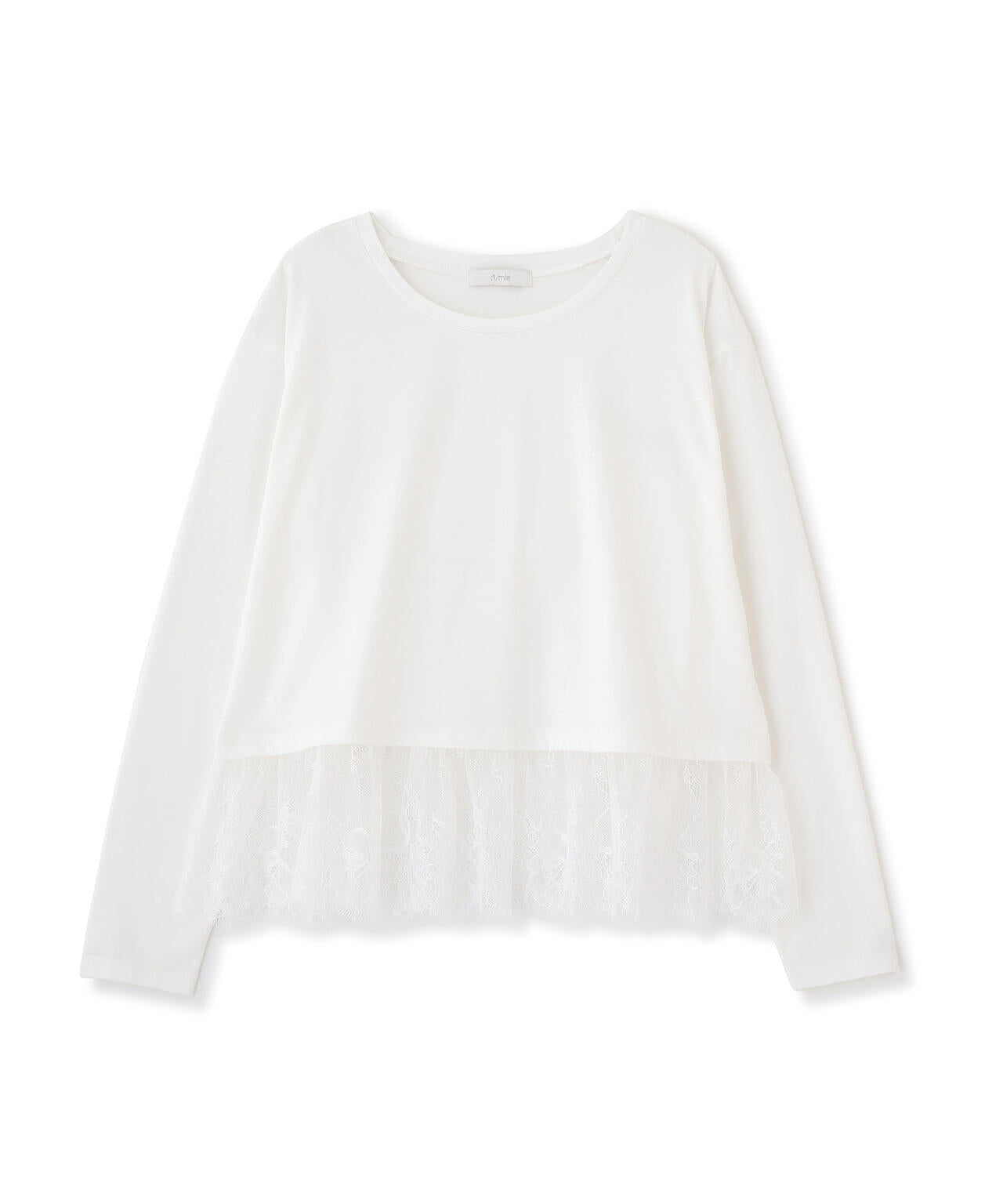 <a/mie>レースヘム長袖Tシャツ