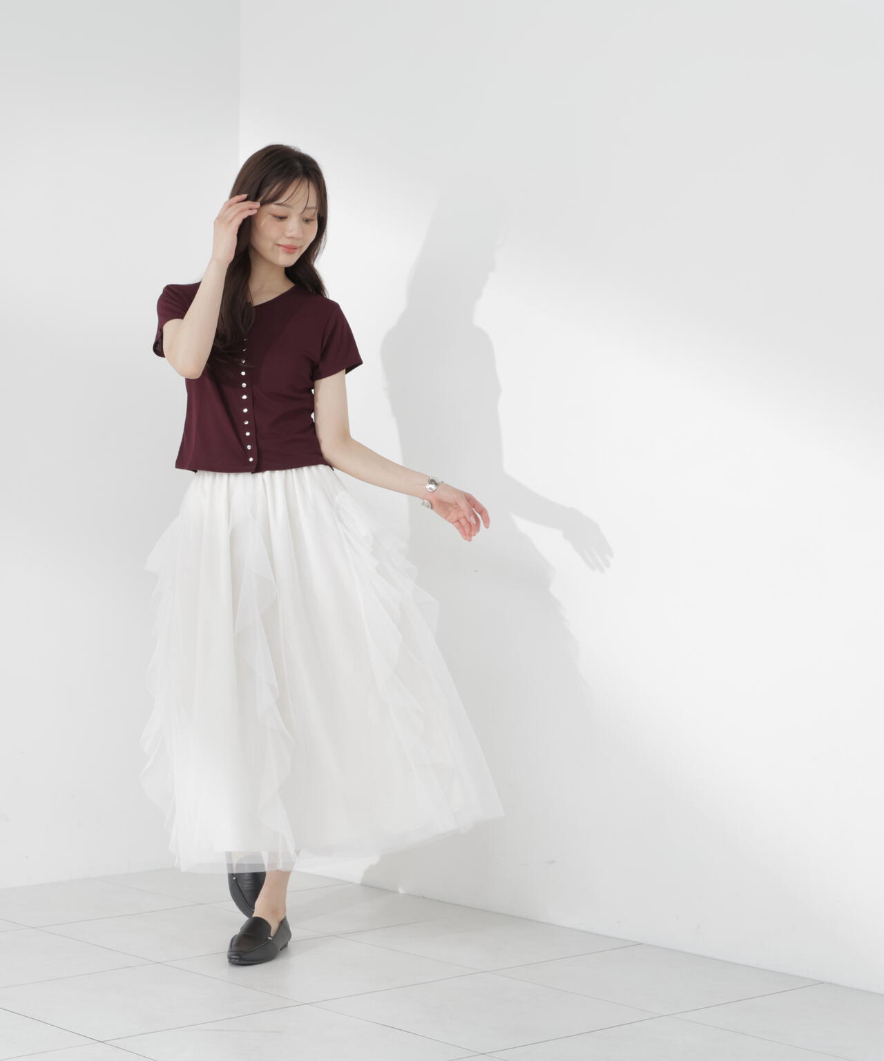166cm B:78 W:56 H:83 S:24.5cm 着用サイズ:FR