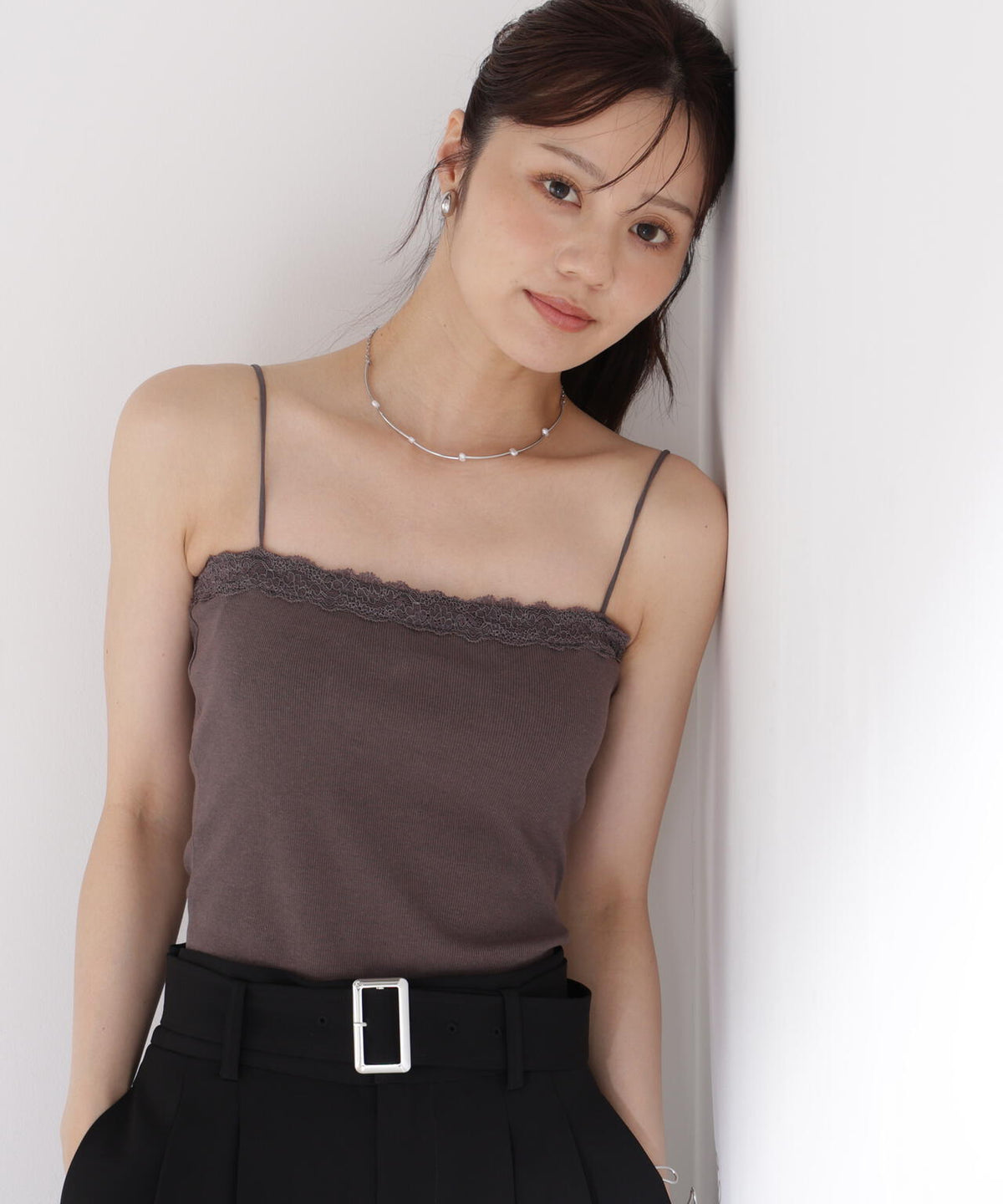 【加藤栞さん着用】レースカップ付きキャミソール