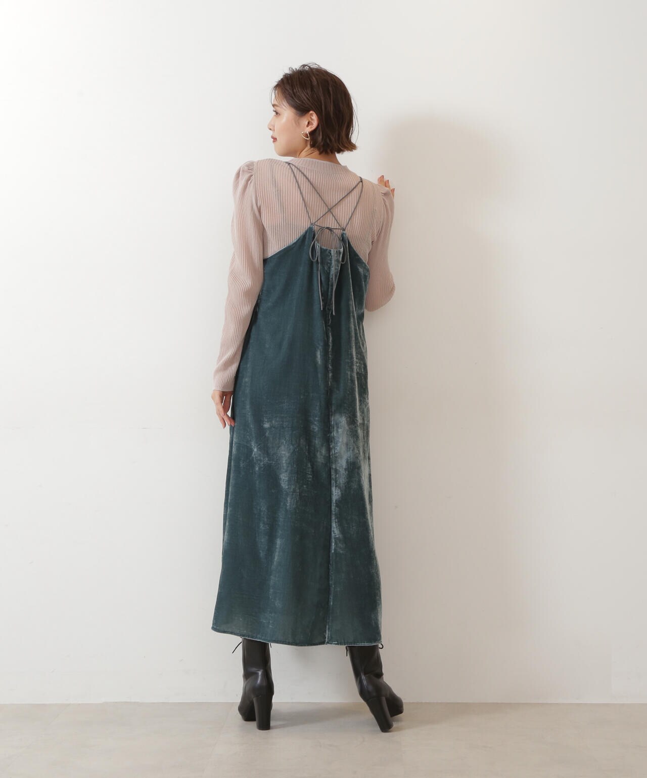 シアートップスキャミワンピースセット