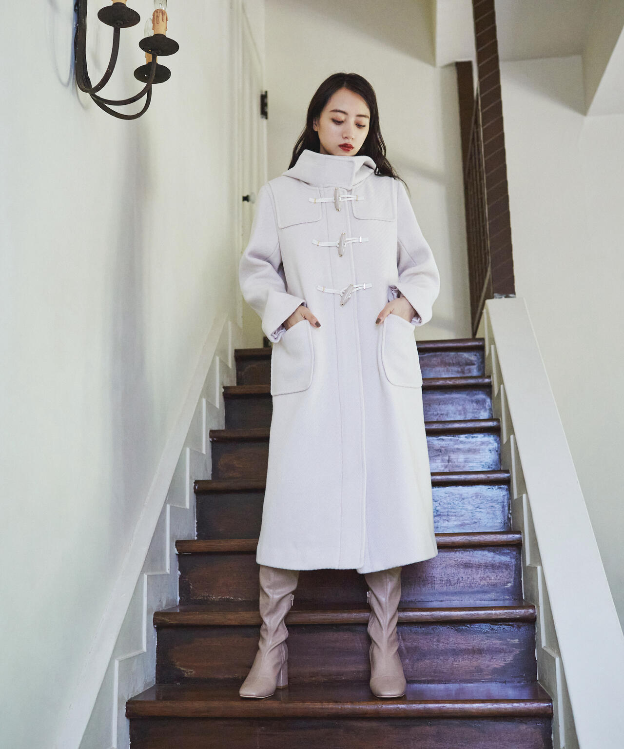 【美人百花11月号 宮田聡子さん着用商品】スクエアストレッチブーツ