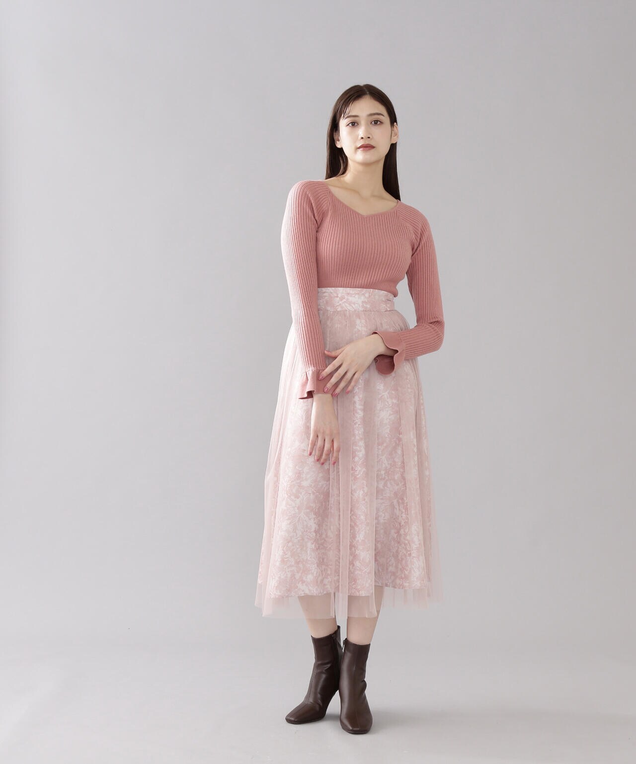 【美人百花11月号 宮田聡子さん着用商品】ミディブーツ