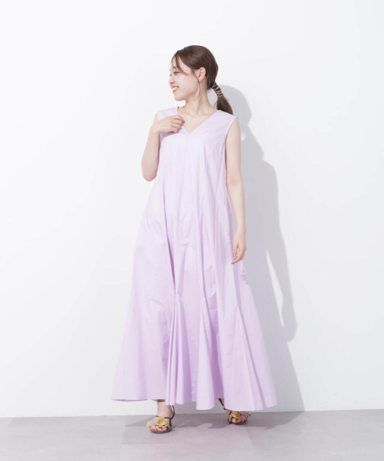 eSシリーズカラーマキシワンピース WEB限定カラー:ブラック