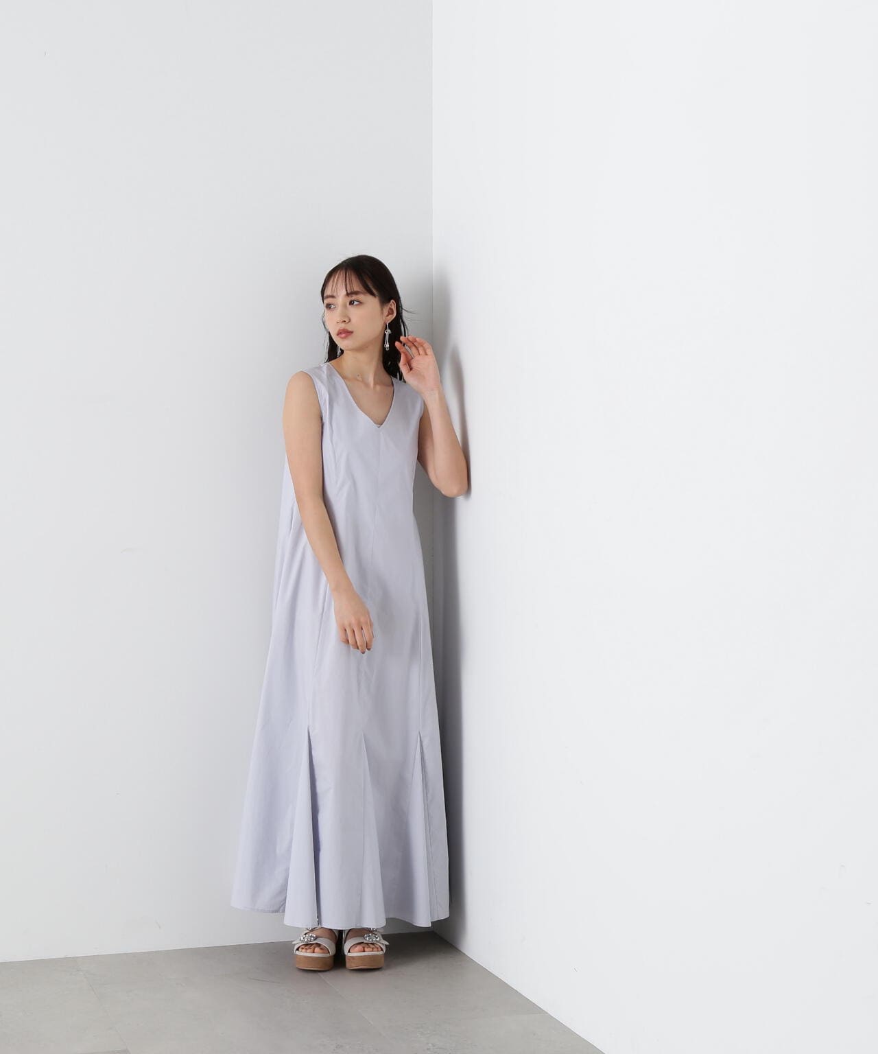 eSシリーズカラーマキシワンピース WEB限定カラー:ブラック