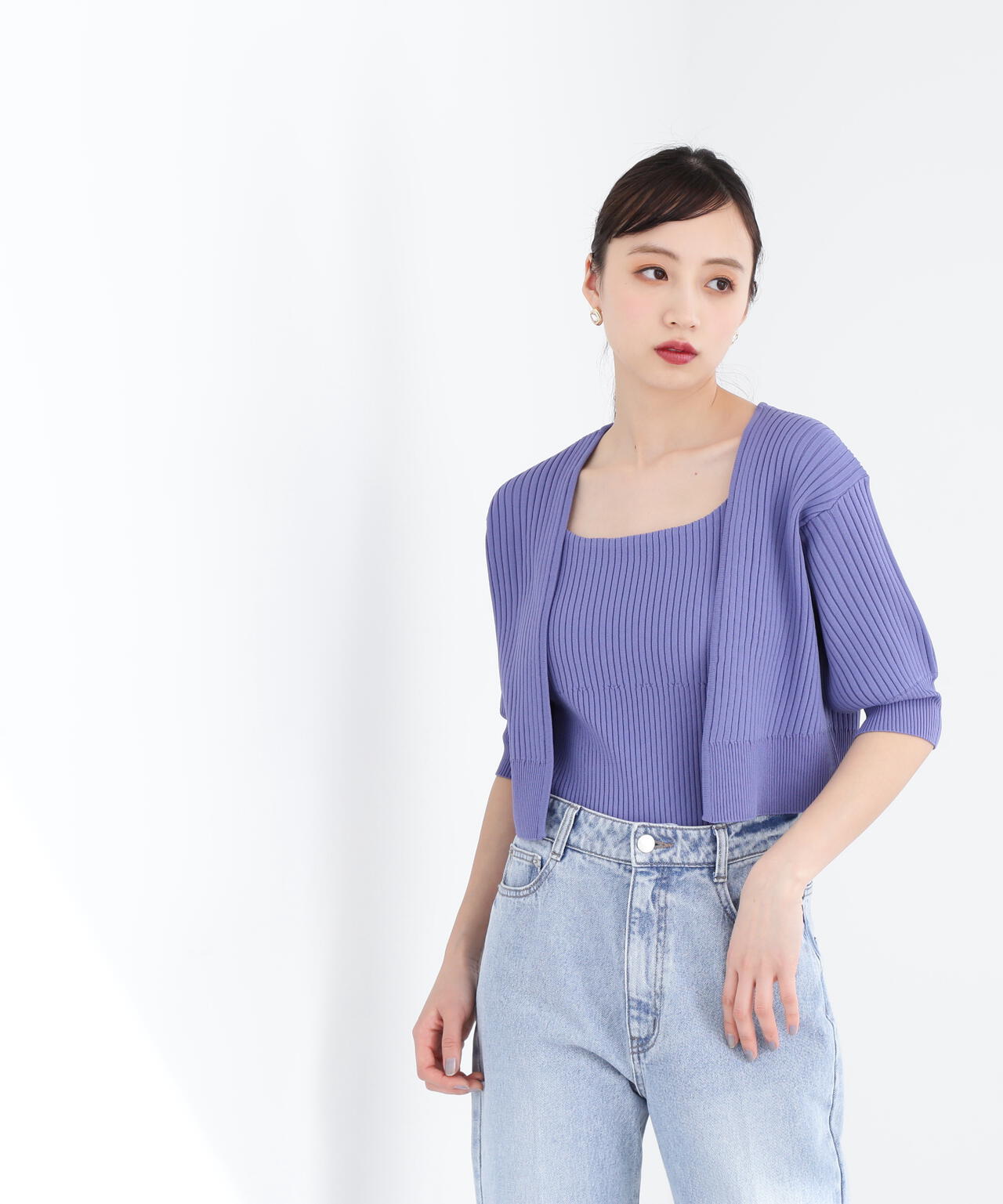 カップツキリブニットキャミソール
