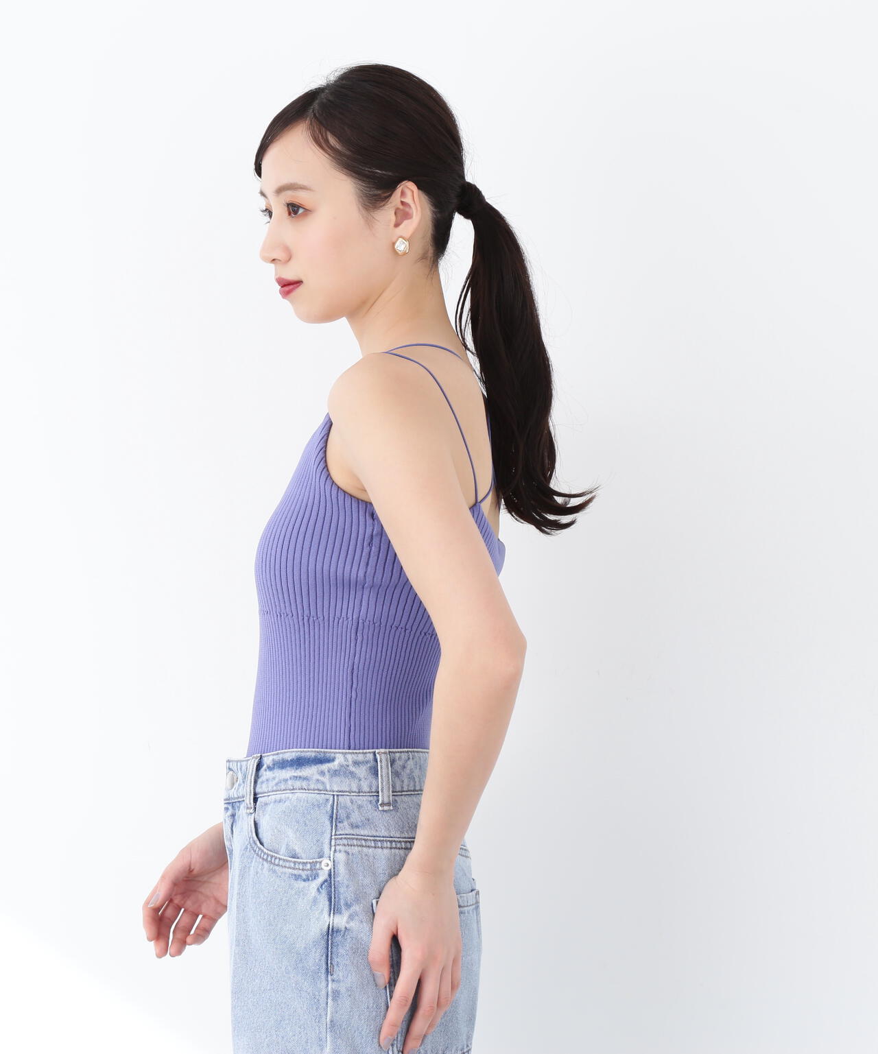 カップツキリブニットキャミソール