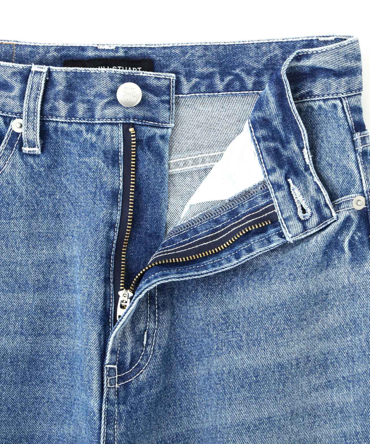 【eS】<ジルバイベーシック>ストレートワイドデニムパンツ