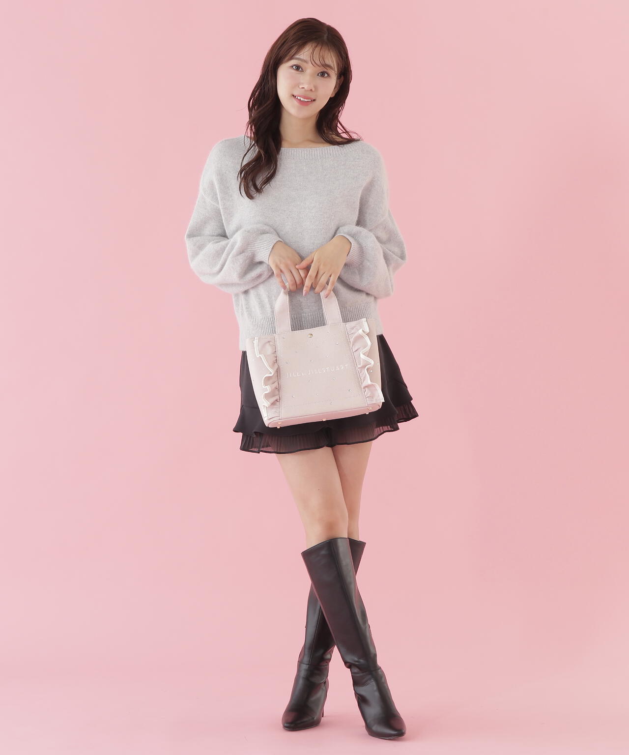 WEB限定:ビジューフリルトート