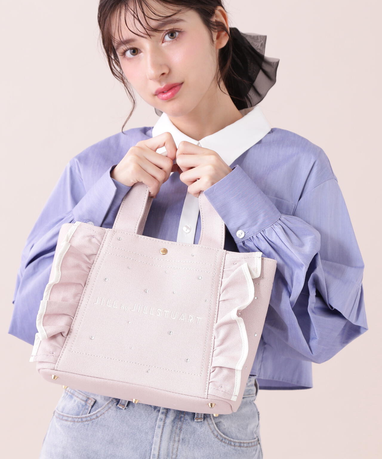 WEB限定:ビジューフリルトート