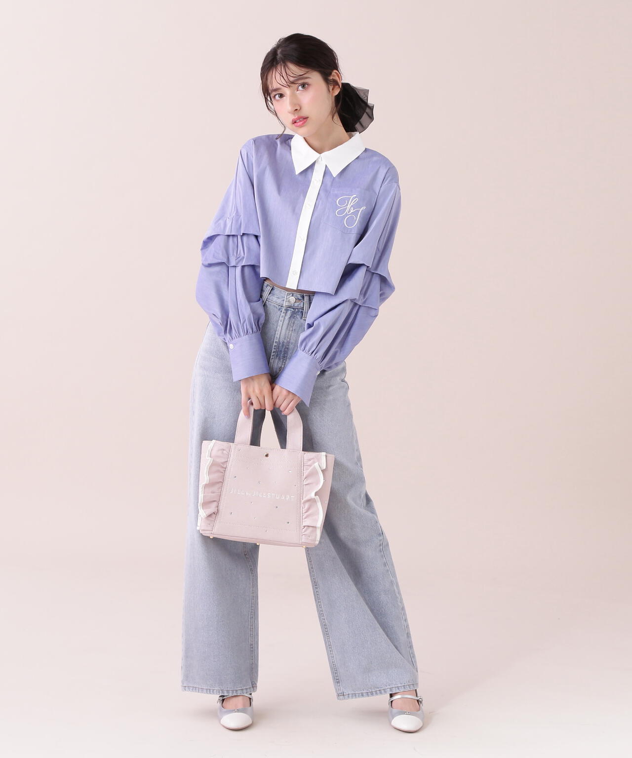 WEB限定:ビジューフリルトート