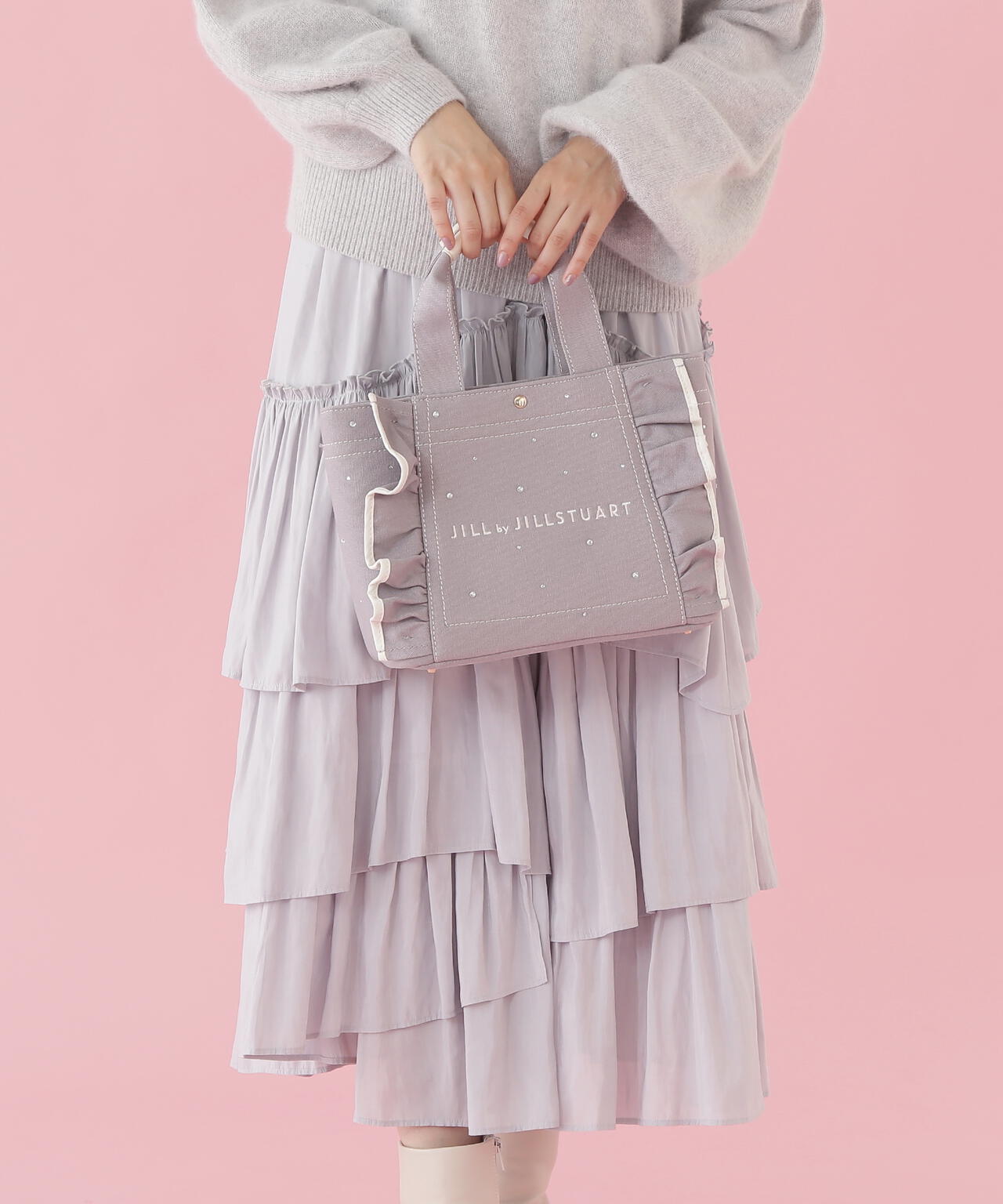 WEB限定:ビジューフリルトート