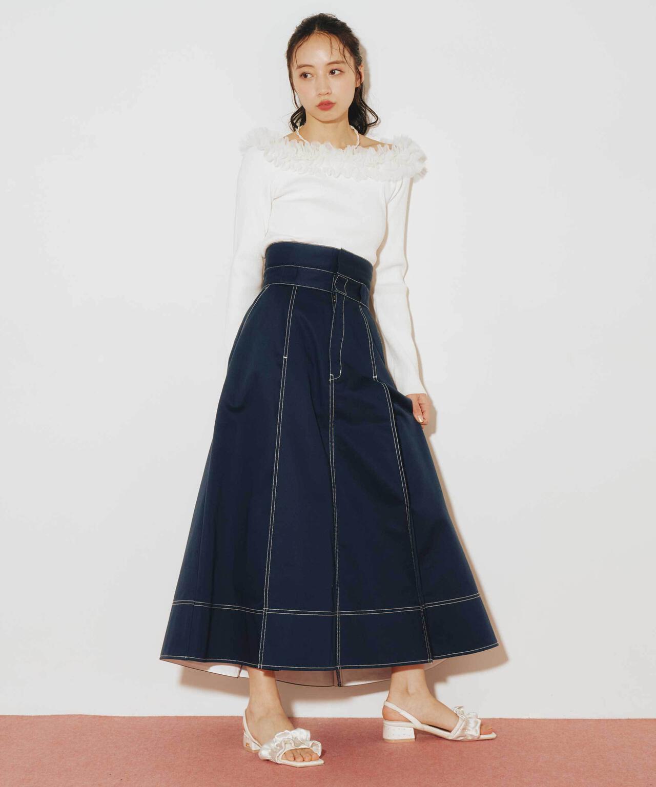 「Dickies × JILL by JILL STUART」別注ステッチロングスカート