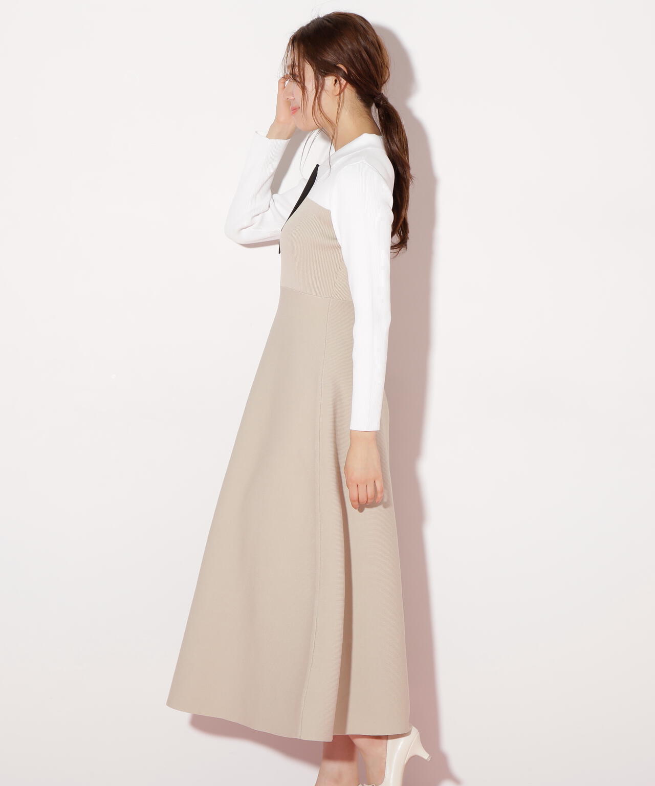 2wayタイ付ソウバリフレアワンピース