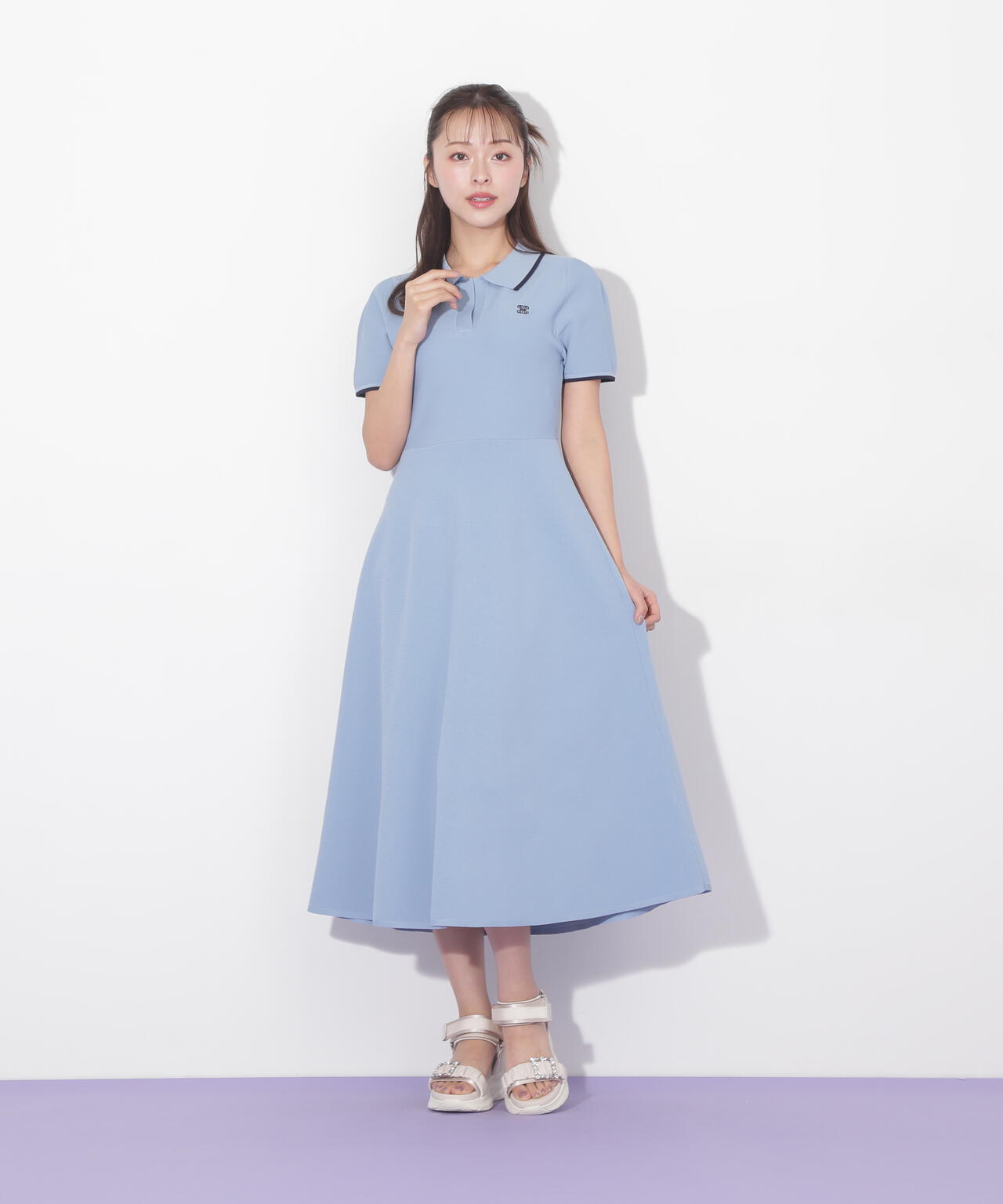 半袖ポロシャツワンピース