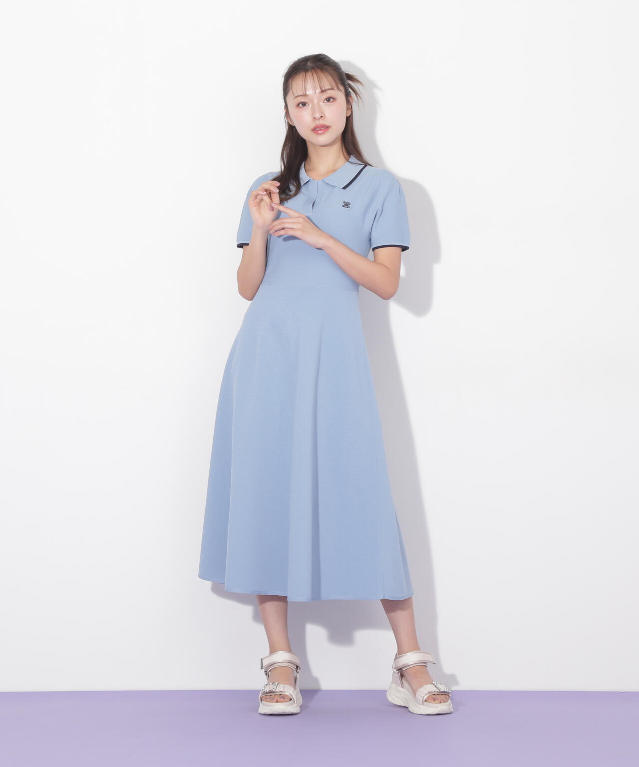 半袖ポロシャツワンピース