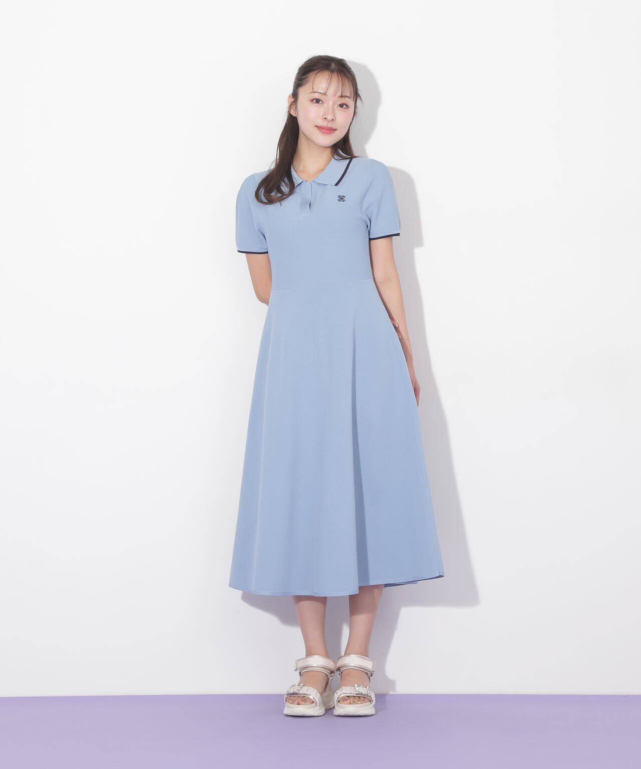 半袖ポロシャツワンピース