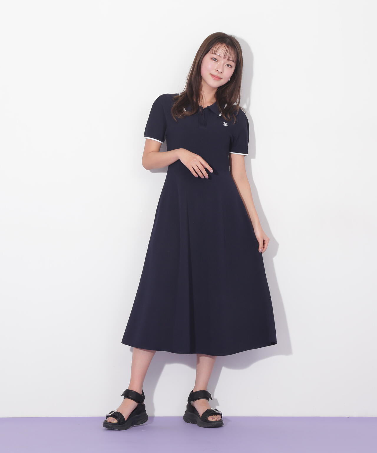 半袖ポロシャツワンピース