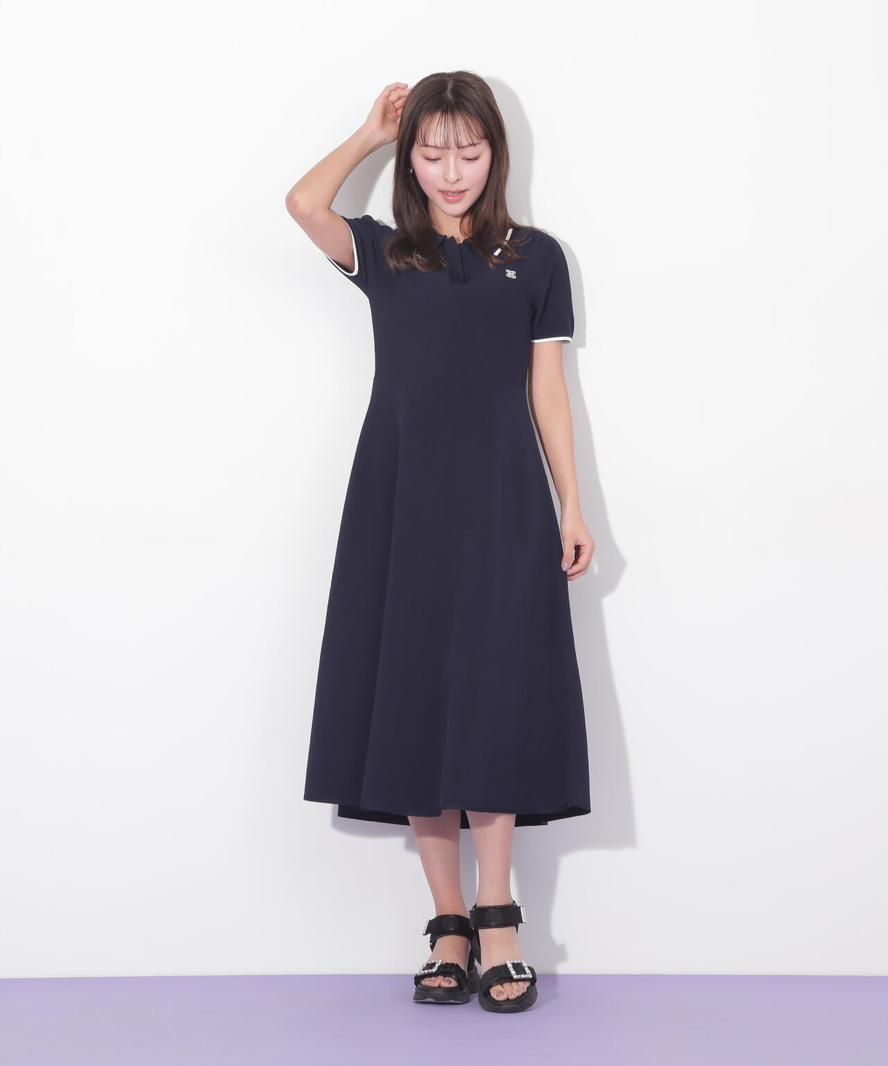 半袖ポロシャツワンピース