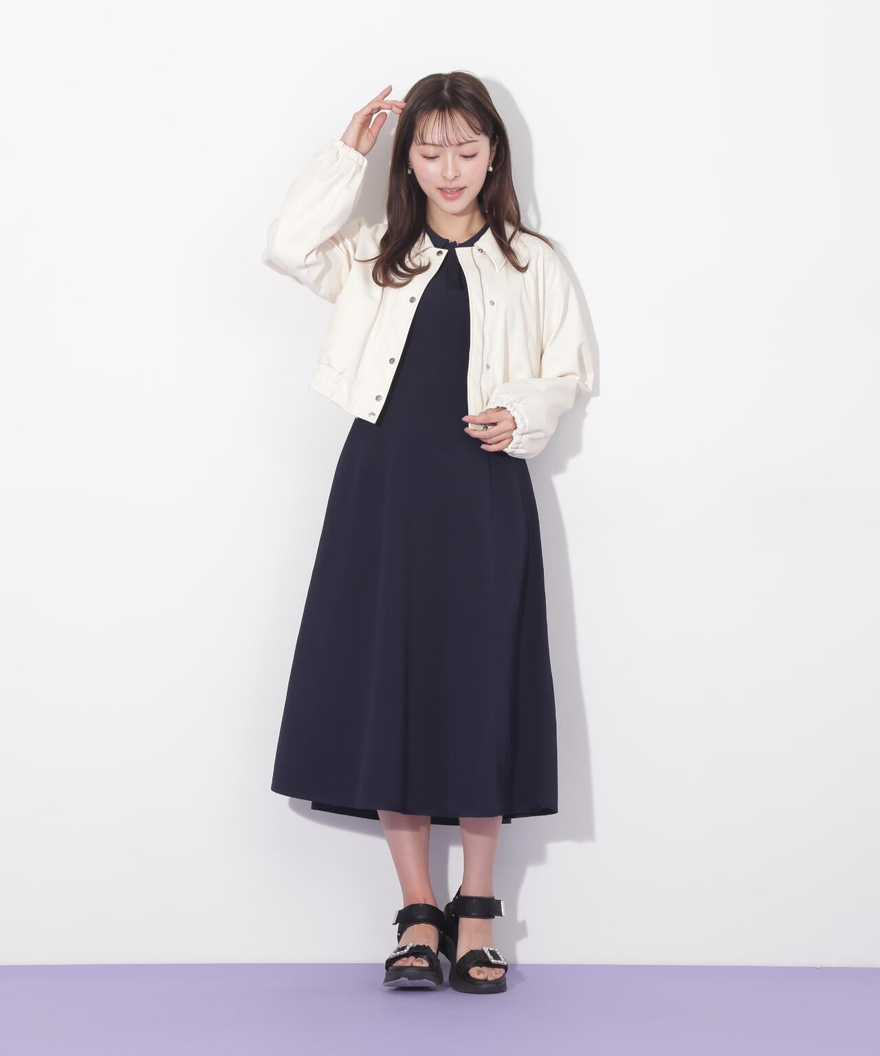 半袖ポロシャツワンピース