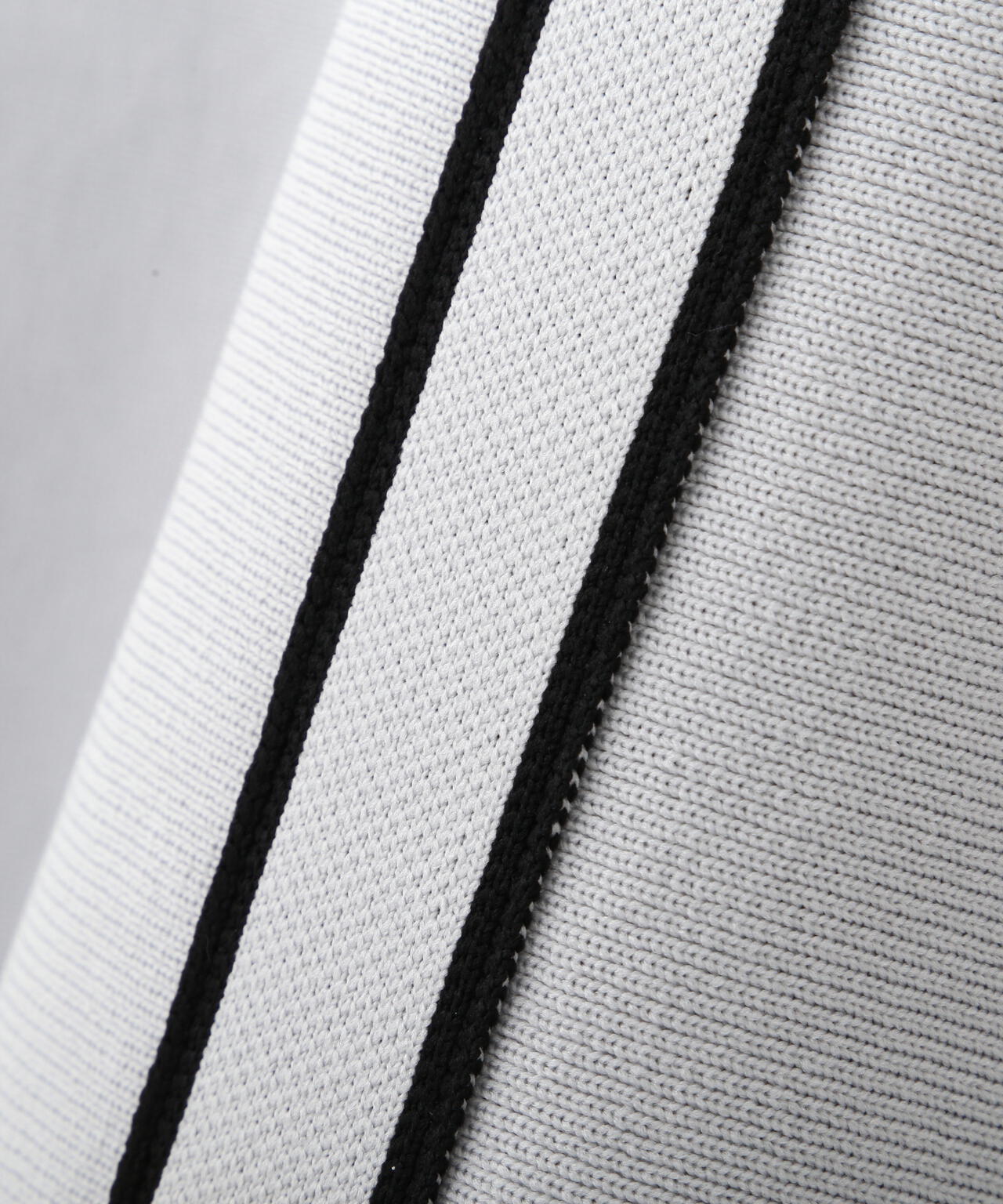 配色パイピングリブニットワンピース