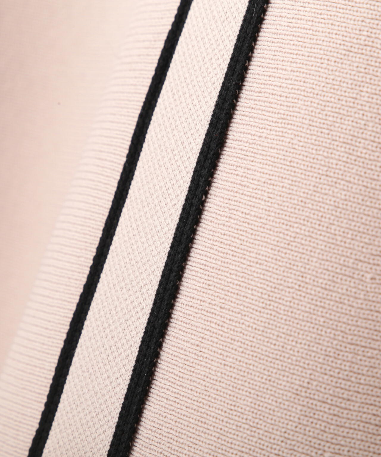 配色パイピングリブニットワンピース