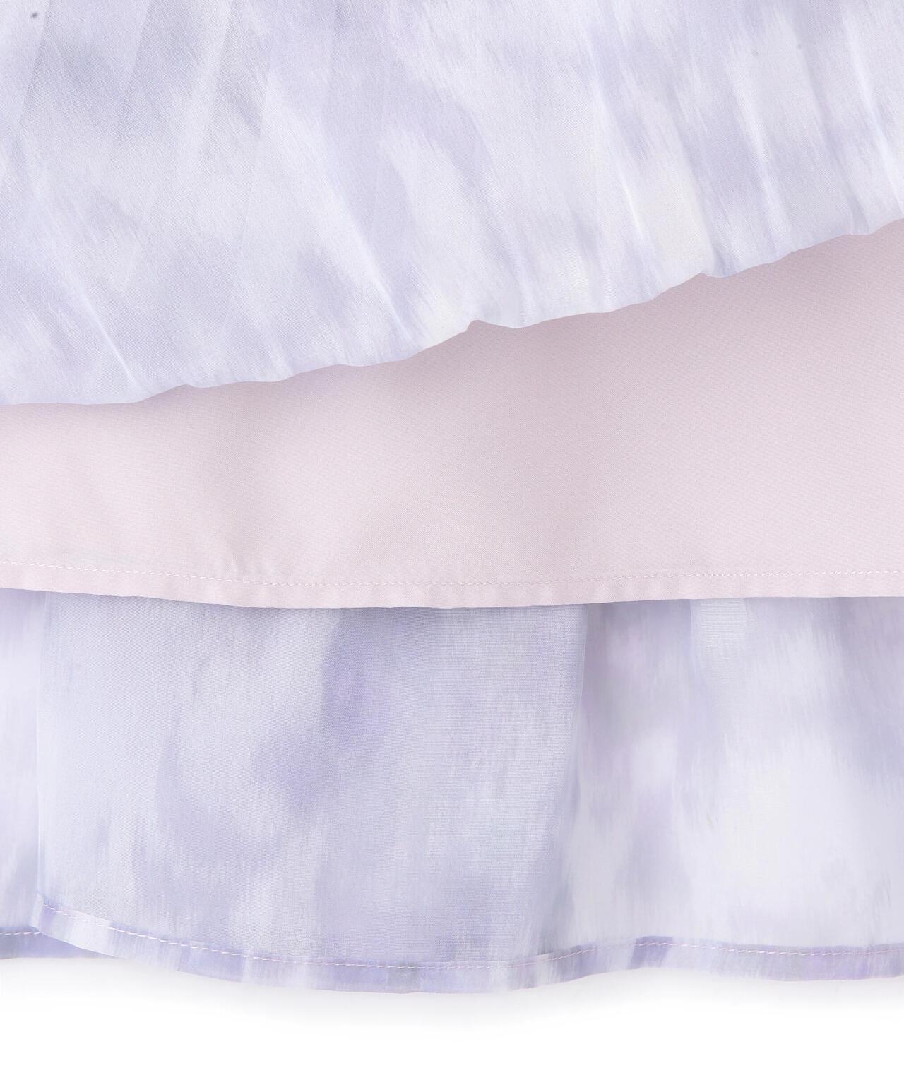 スリットネックプリーツワンピース