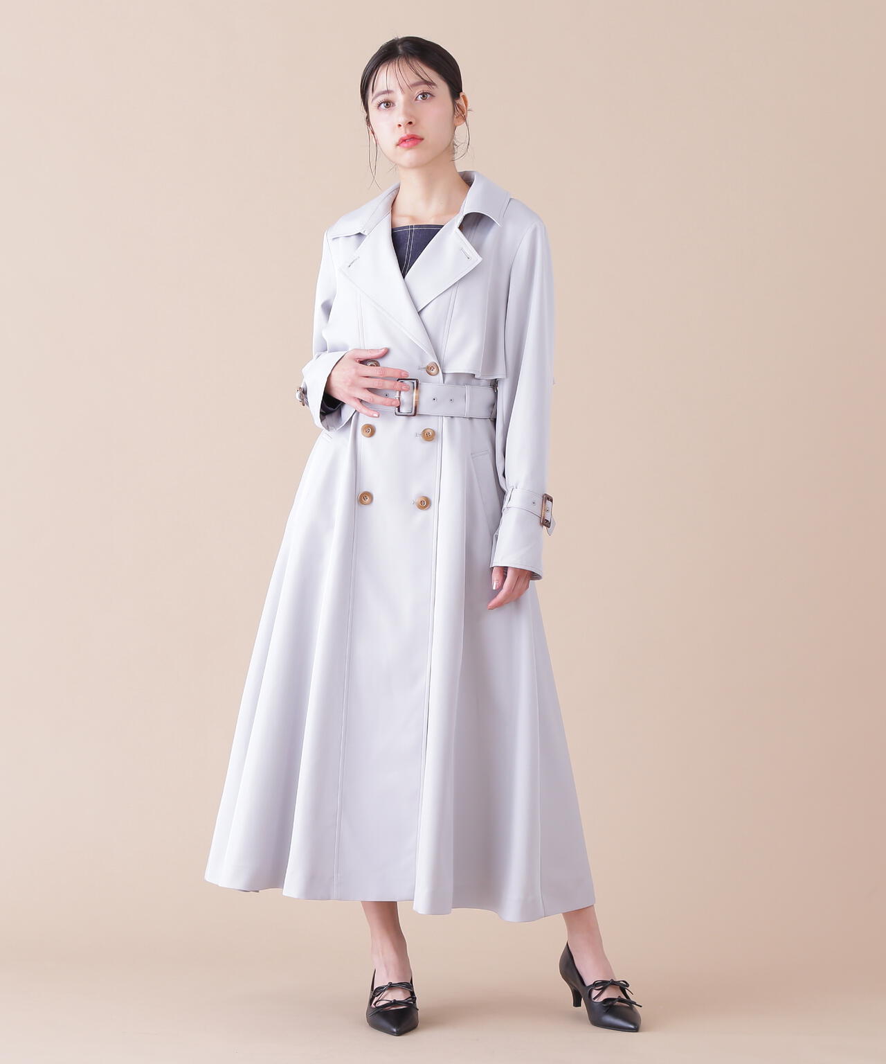 【6/12 10:00~6/15 SPECIAL COUPON 対象商品】スカーフ付きドレストレンチコート