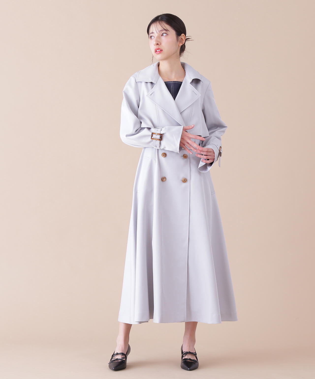 【6/12 10:00~6/15 SPECIAL COUPON 対象商品】スカーフ付きドレストレンチコート